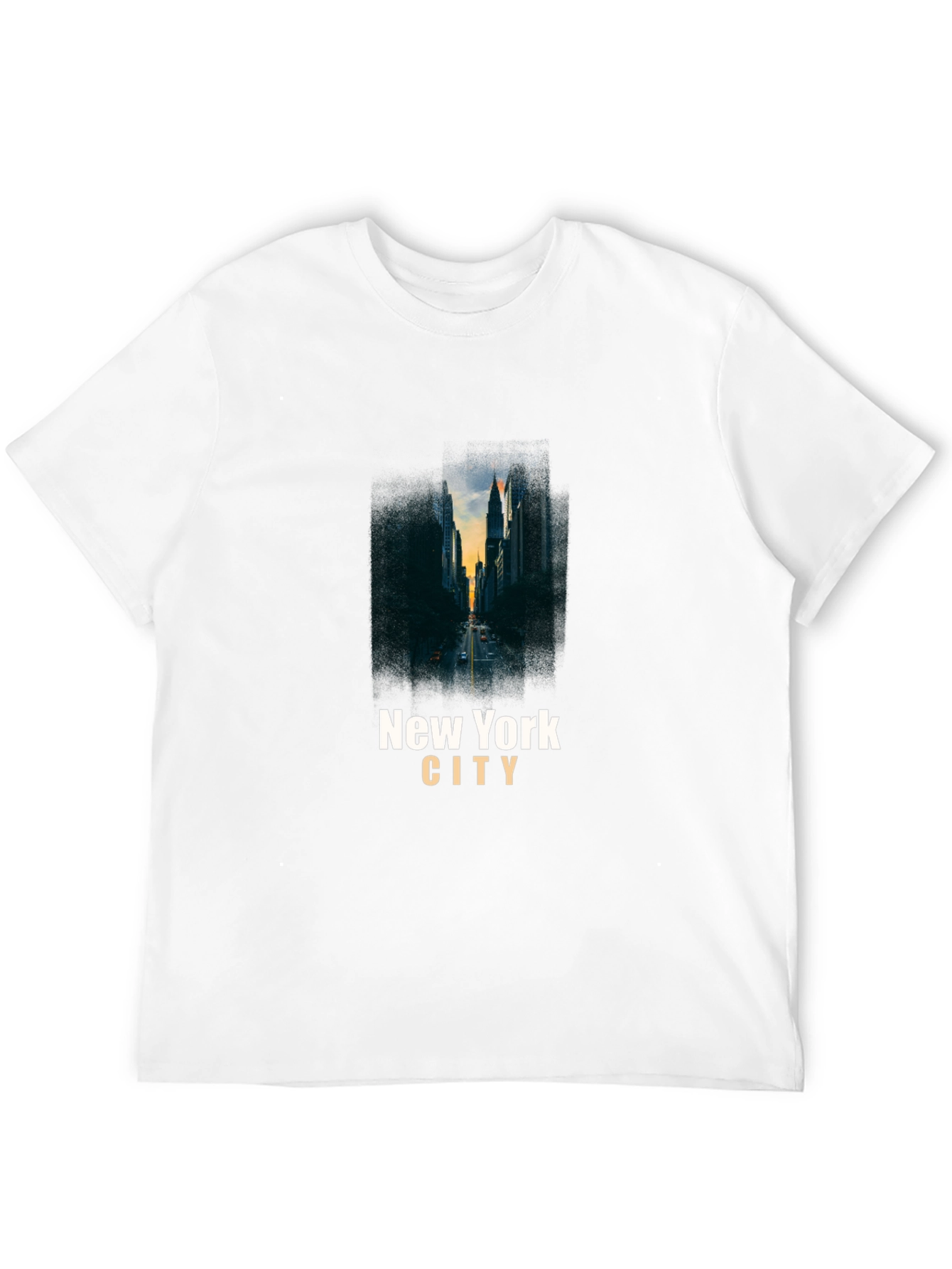 New York City Skyline Graphic Tee - Black