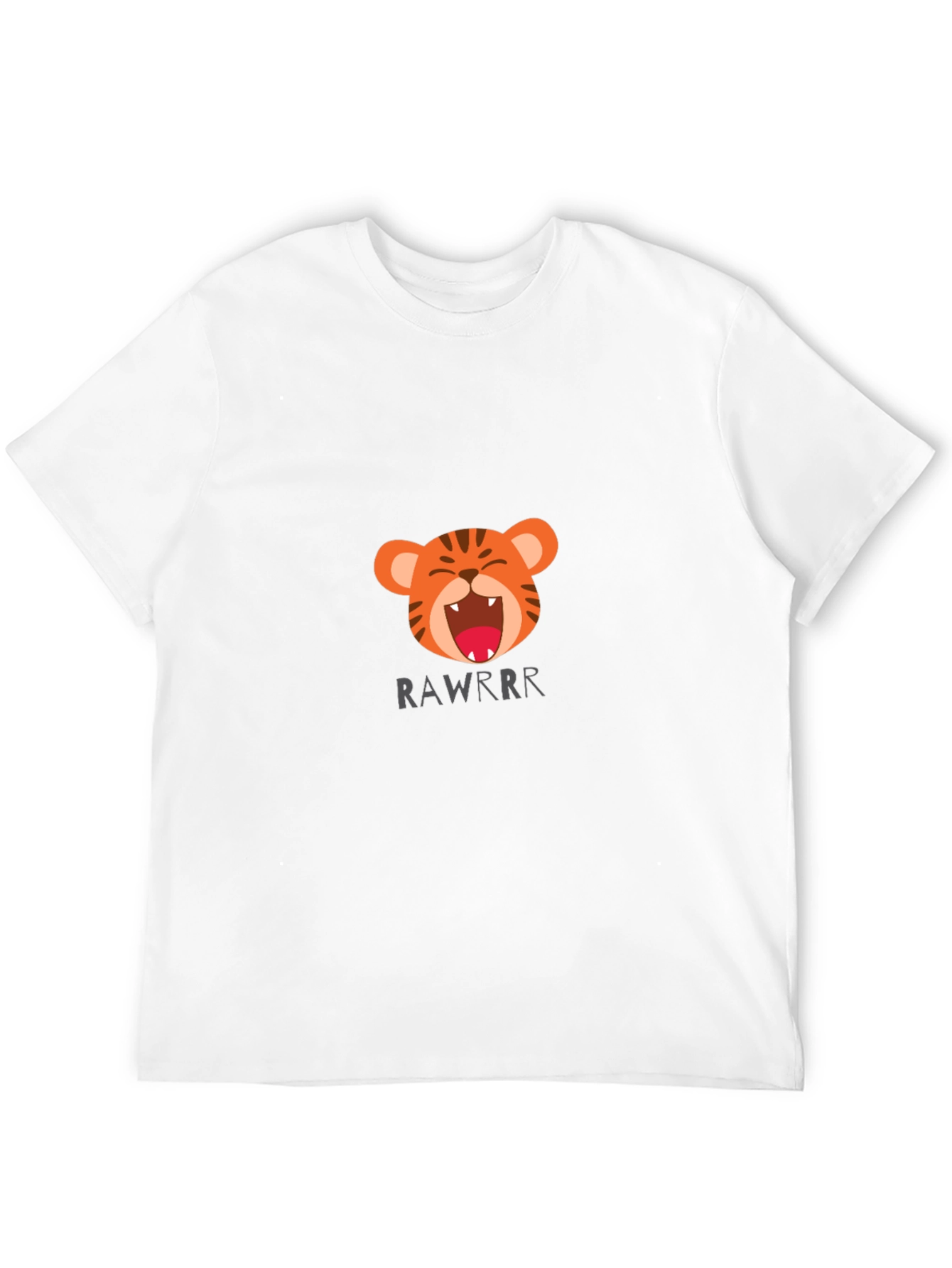 Tiger Rawrr Graphic Print Black T-Shirt