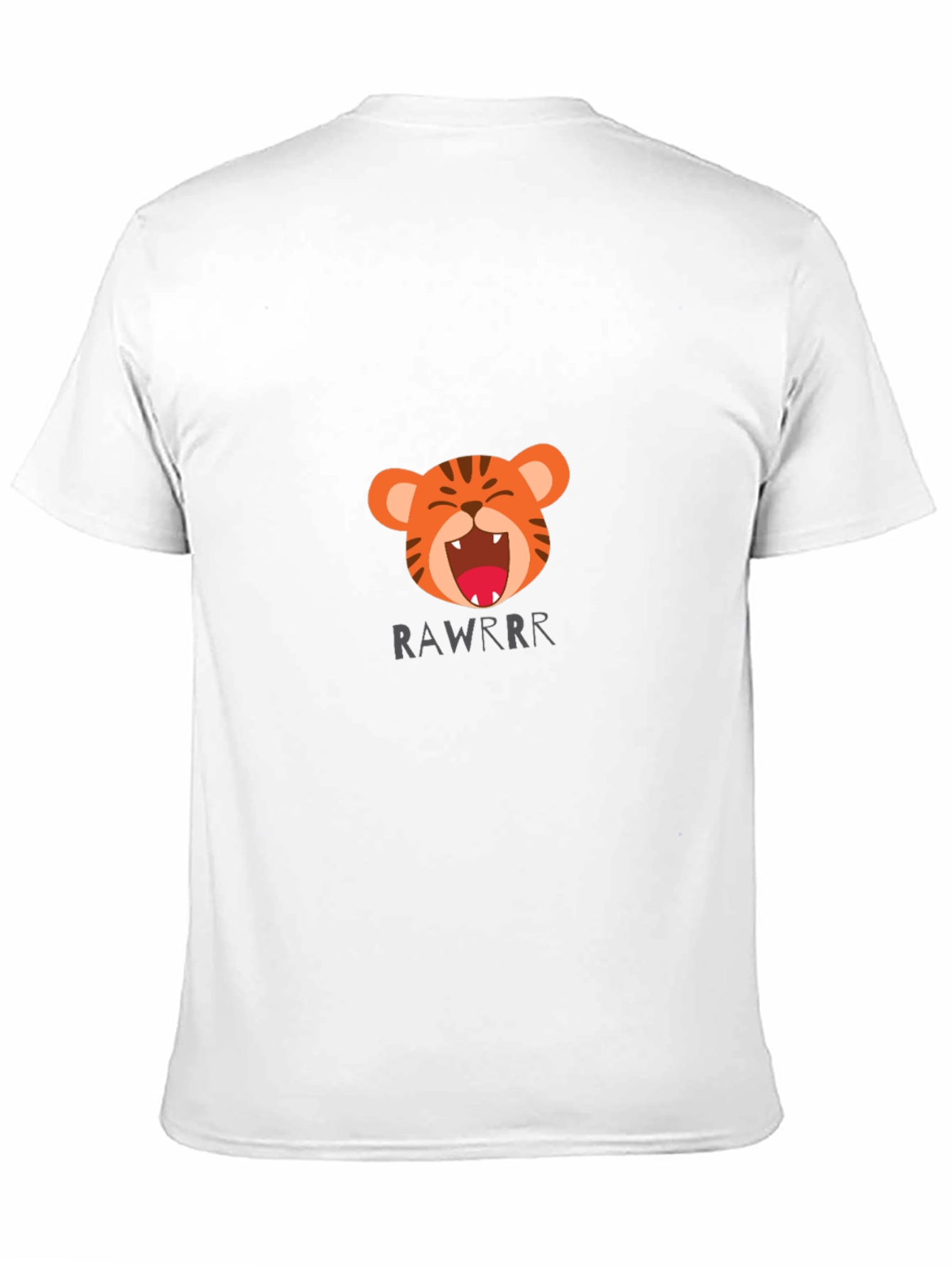 Tiger Rawrr Graphic Print Black T-Shirt