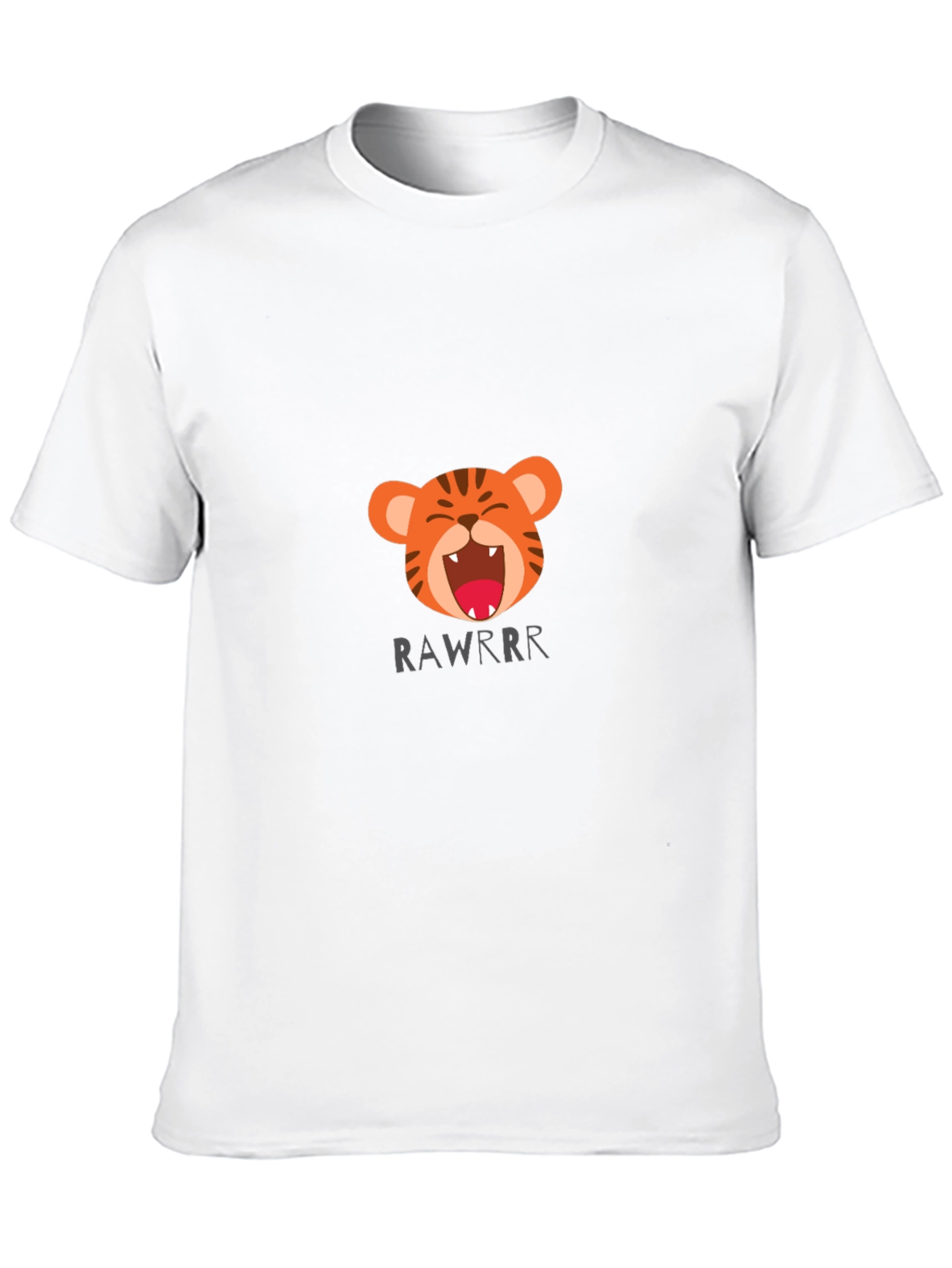 Tiger Rawrr Graphic Print Black T-Shirt