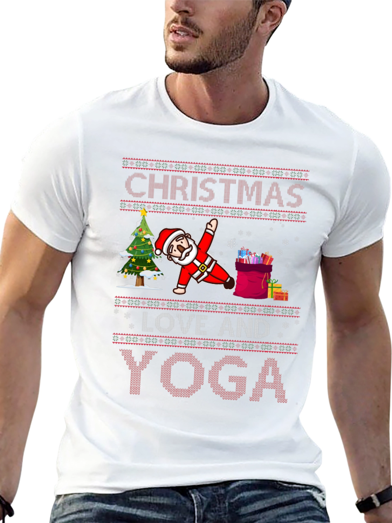 Christmas Yoga Santa T-Shirt
