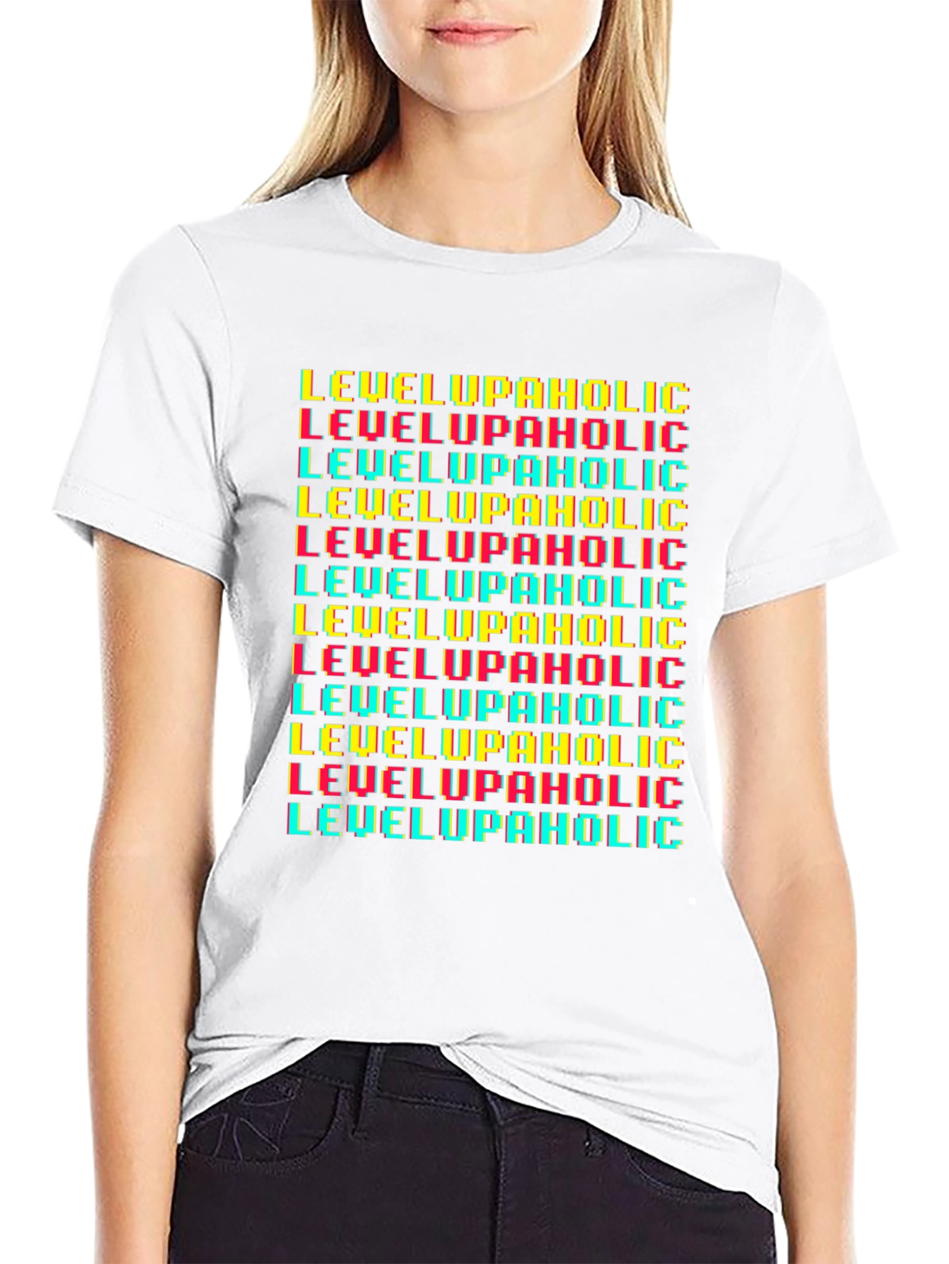 Level Up Gaming Tee - Classic Pixel Design