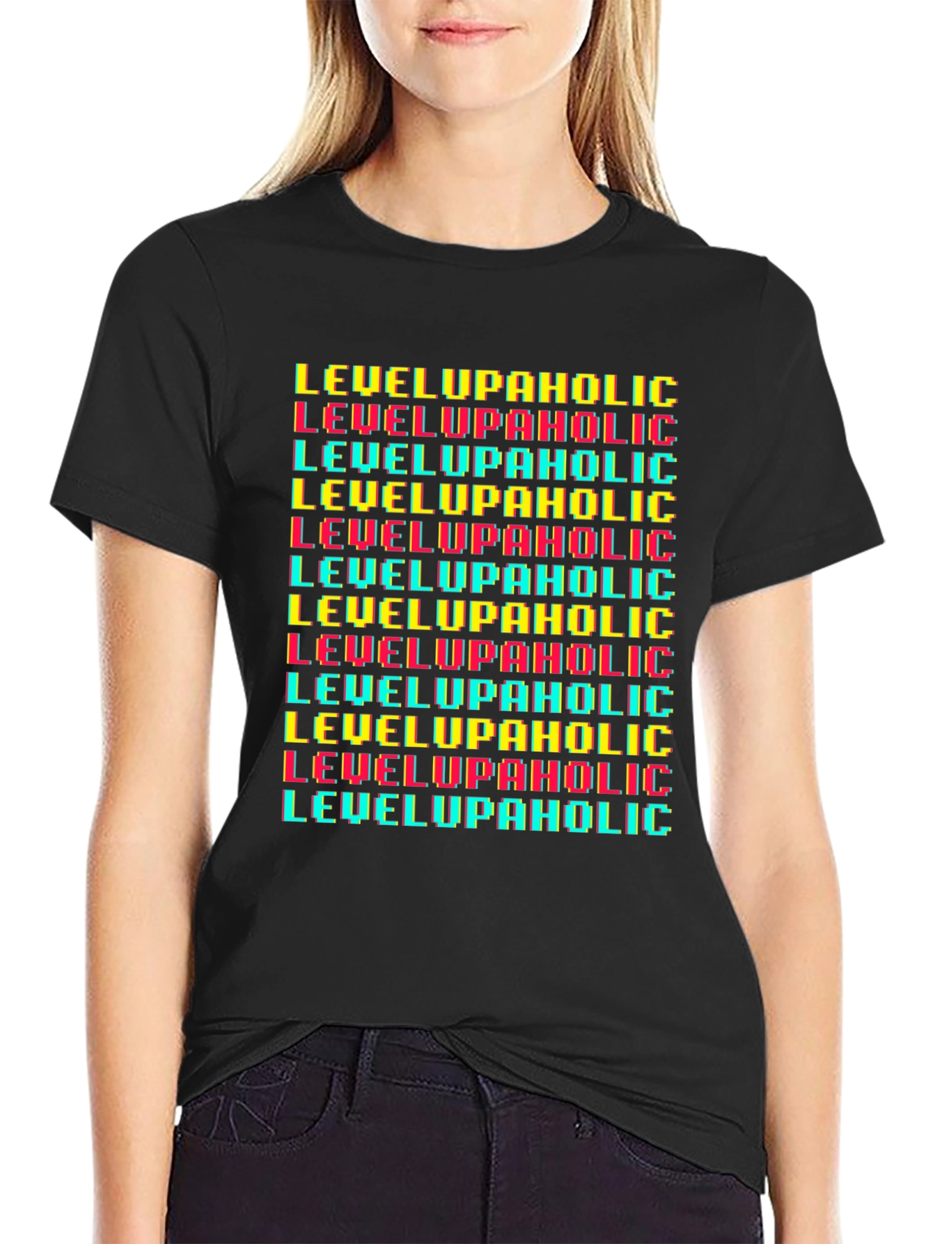 Level Up Gaming Tee - Classic Pixel Design