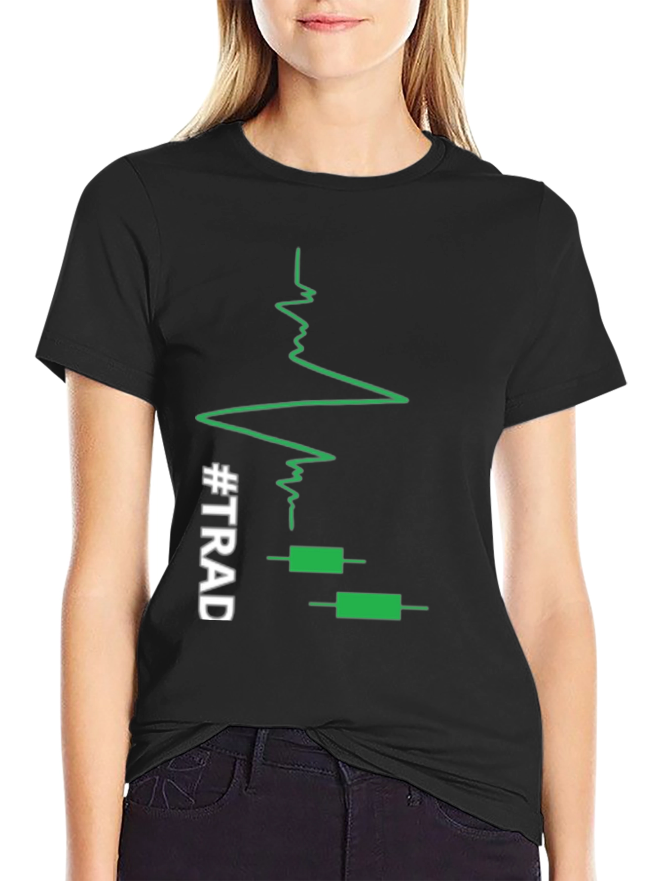 Traders Heartbeat Black T-Shirt