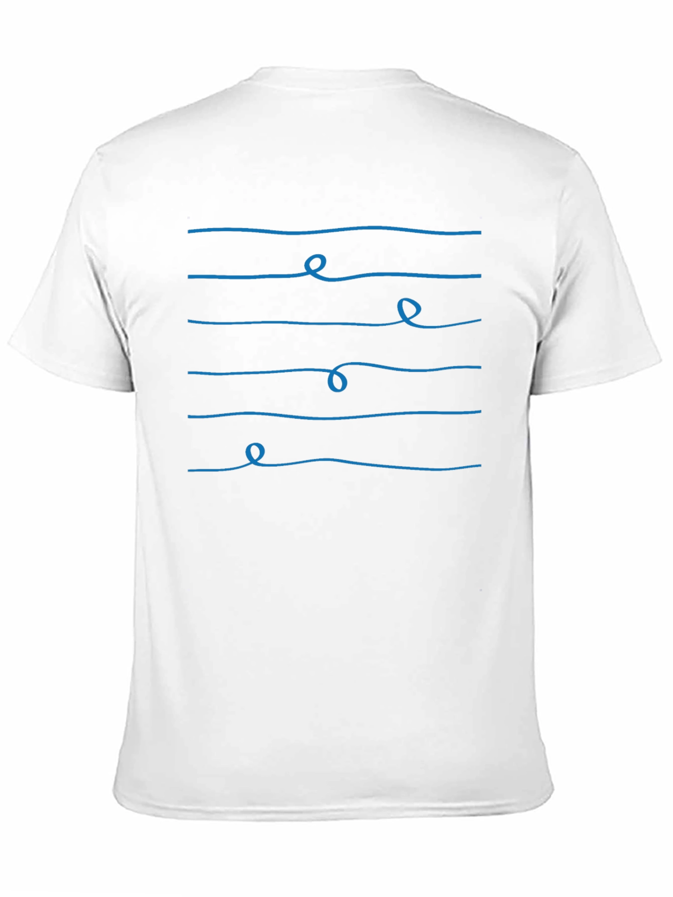 Abstract Line Art Black T-Shirt