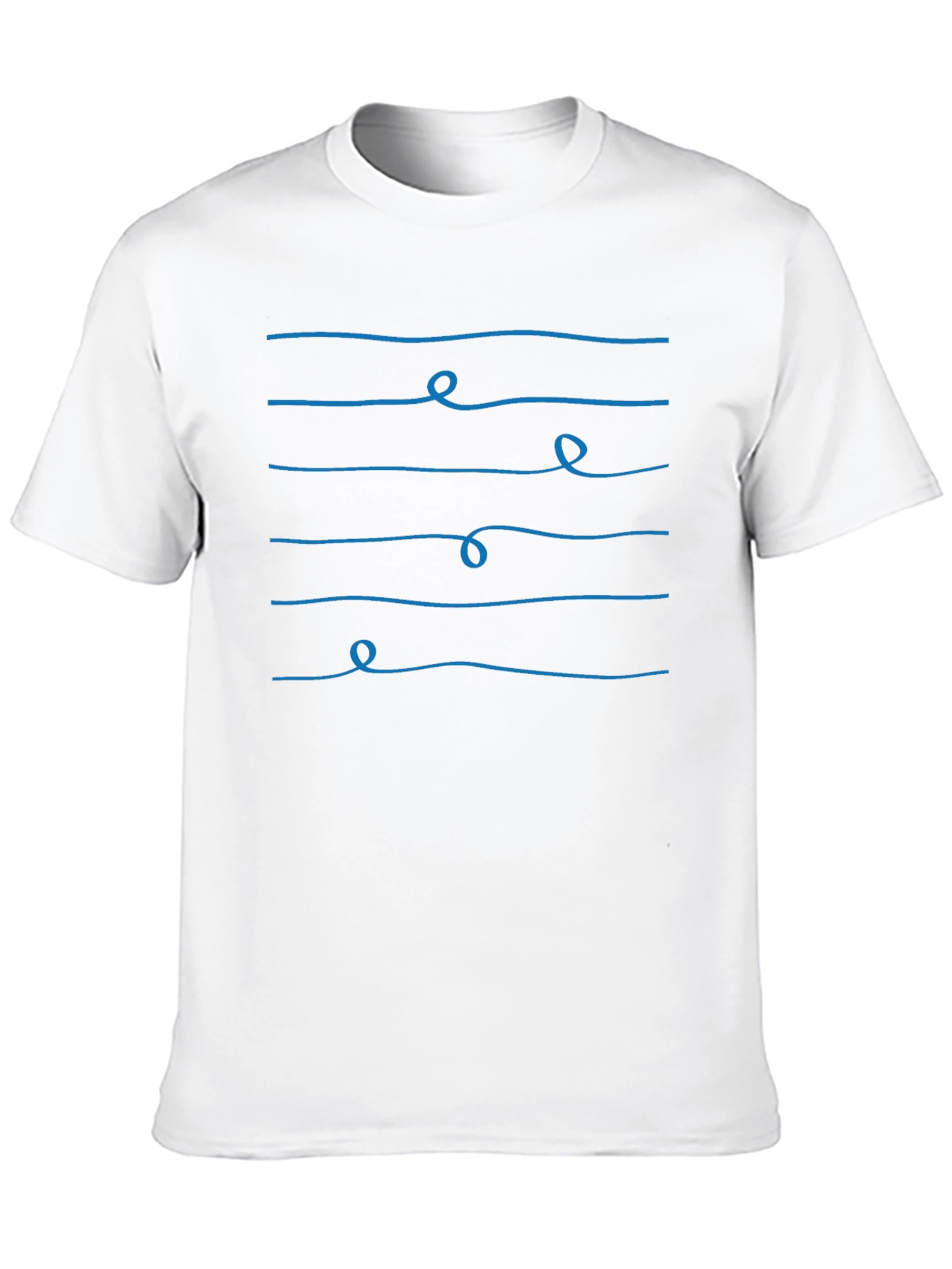 Abstract Line Art Black T-Shirt