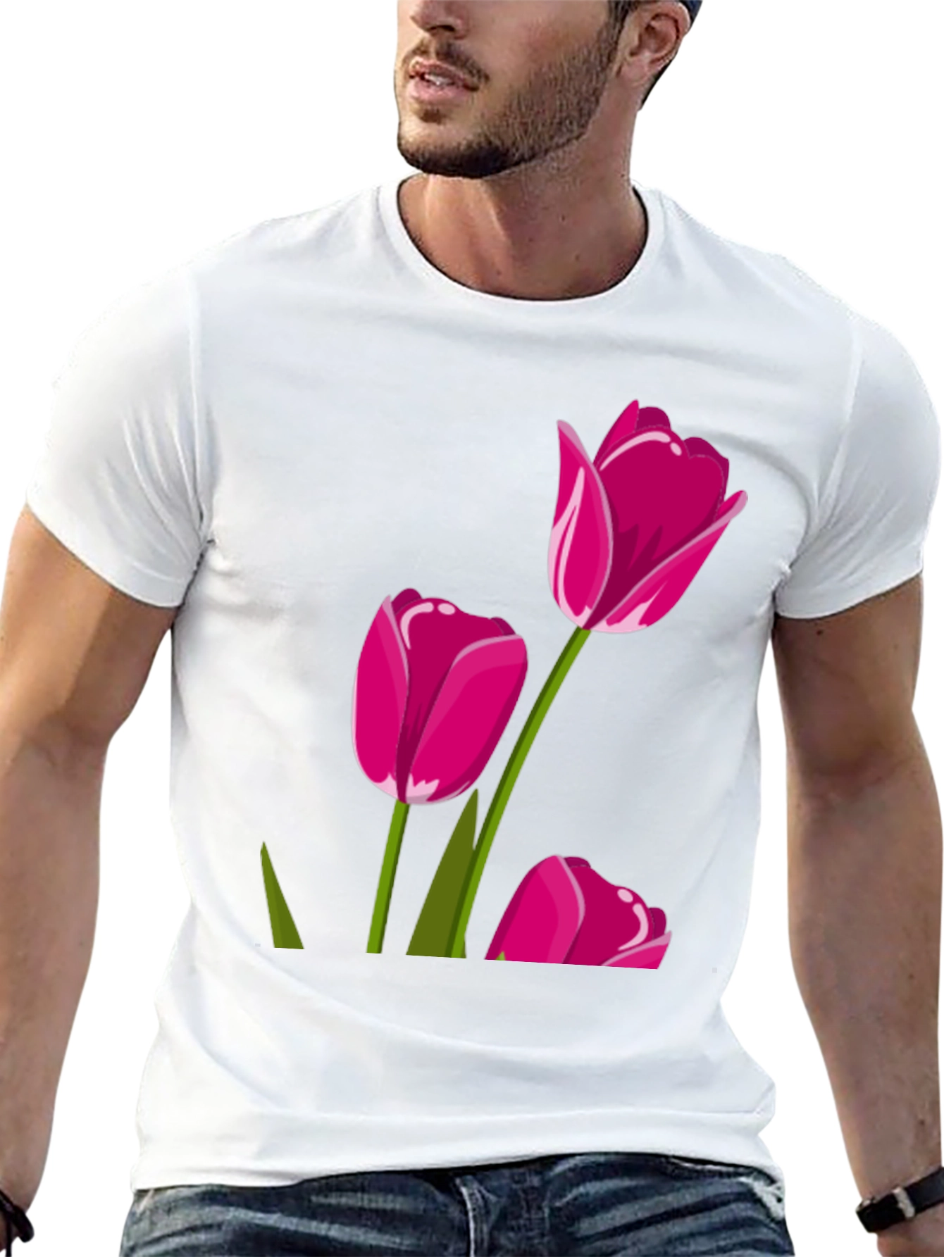 Tulip Graphic Tee - Stylish Floral Design