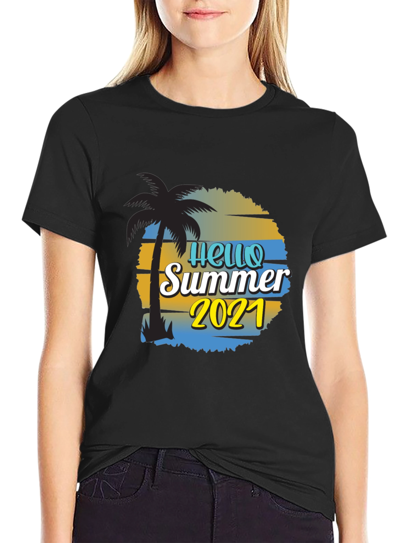 Hello Summer 2021 Black T-Shirt