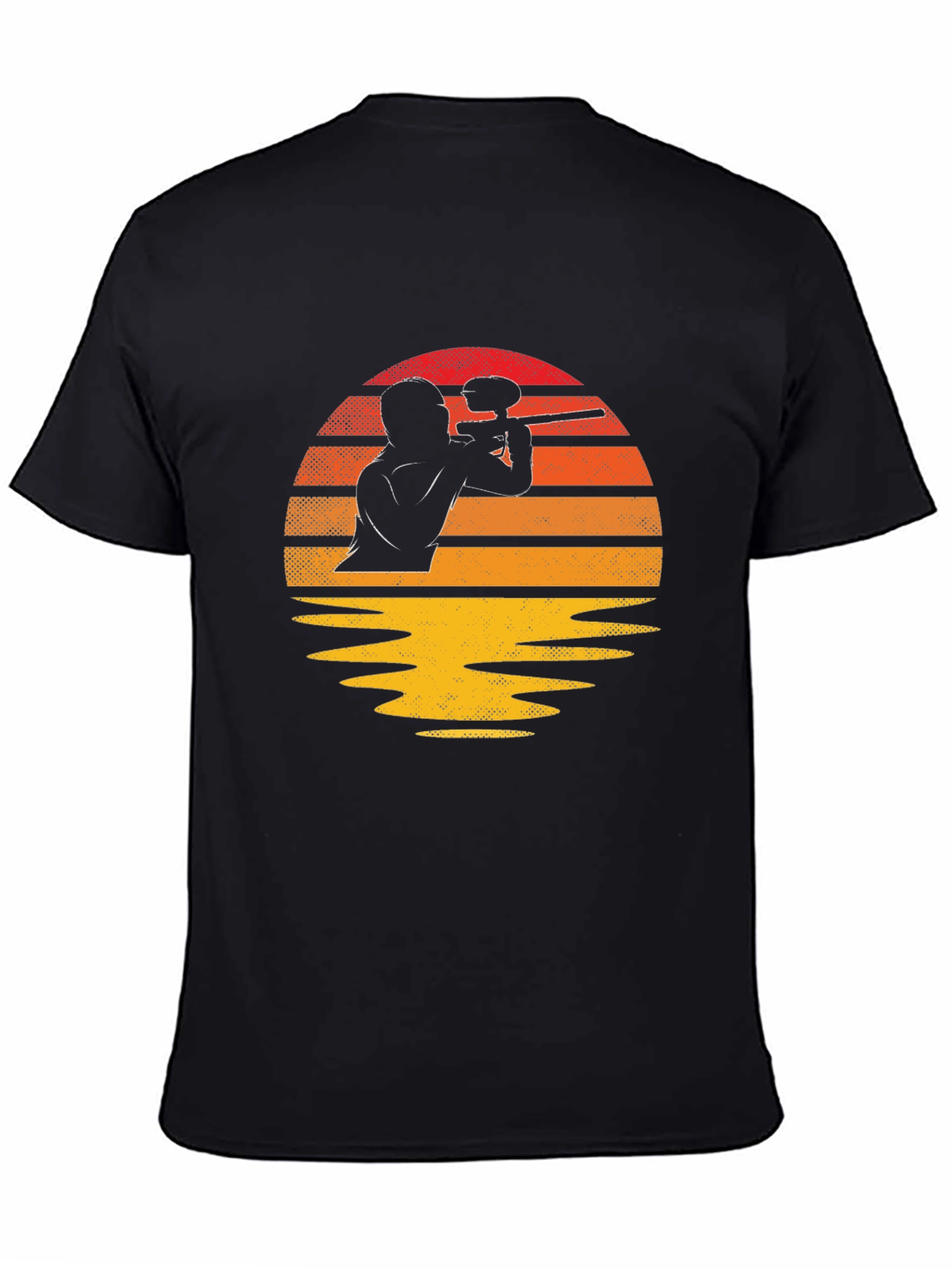 Paintball Sunset Graphic Tee - Black