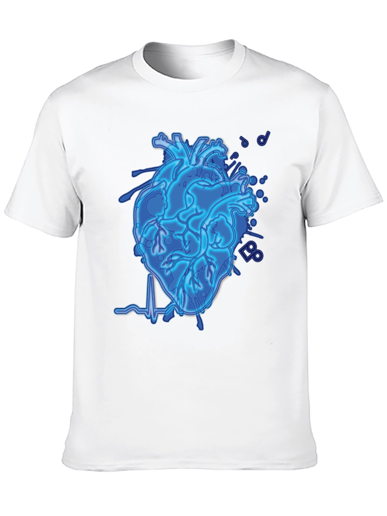 Electric Heartbeat Graphic Tee - Black
