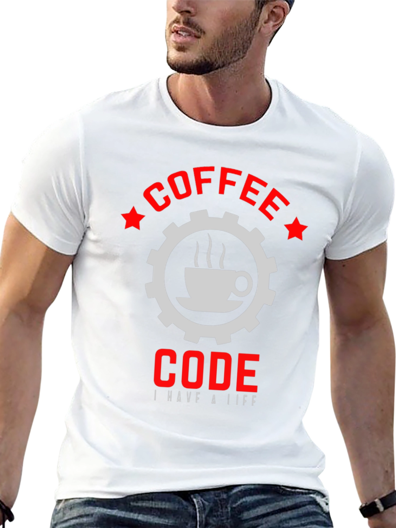 Coffee Code Graphic T-Shirt - Black