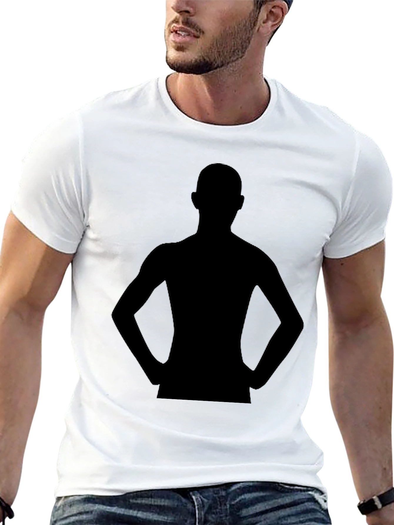 Silhouette Graphic Tee - Black Casual Shirt