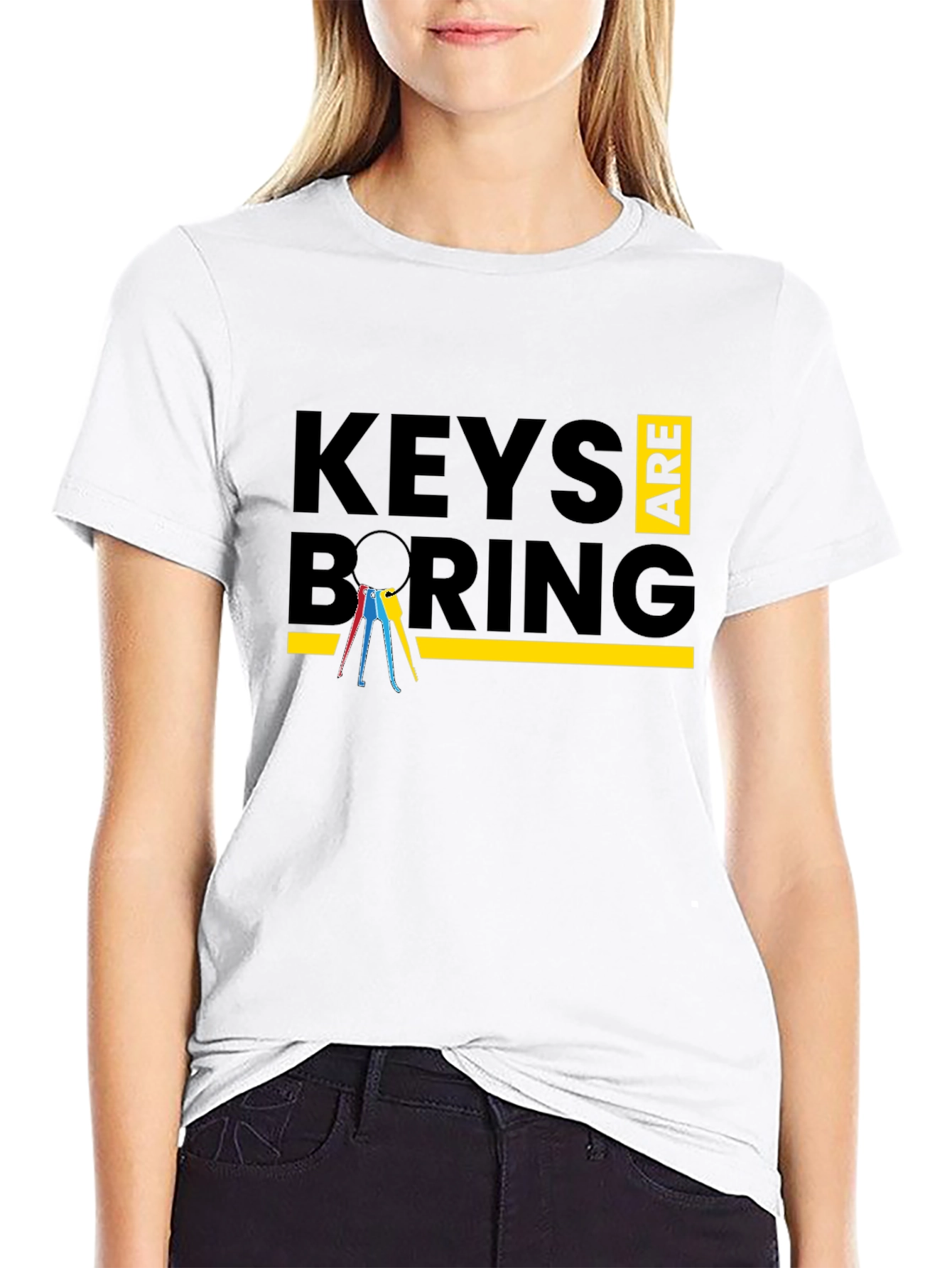 Keys Are Boring Graphic T-Shirt