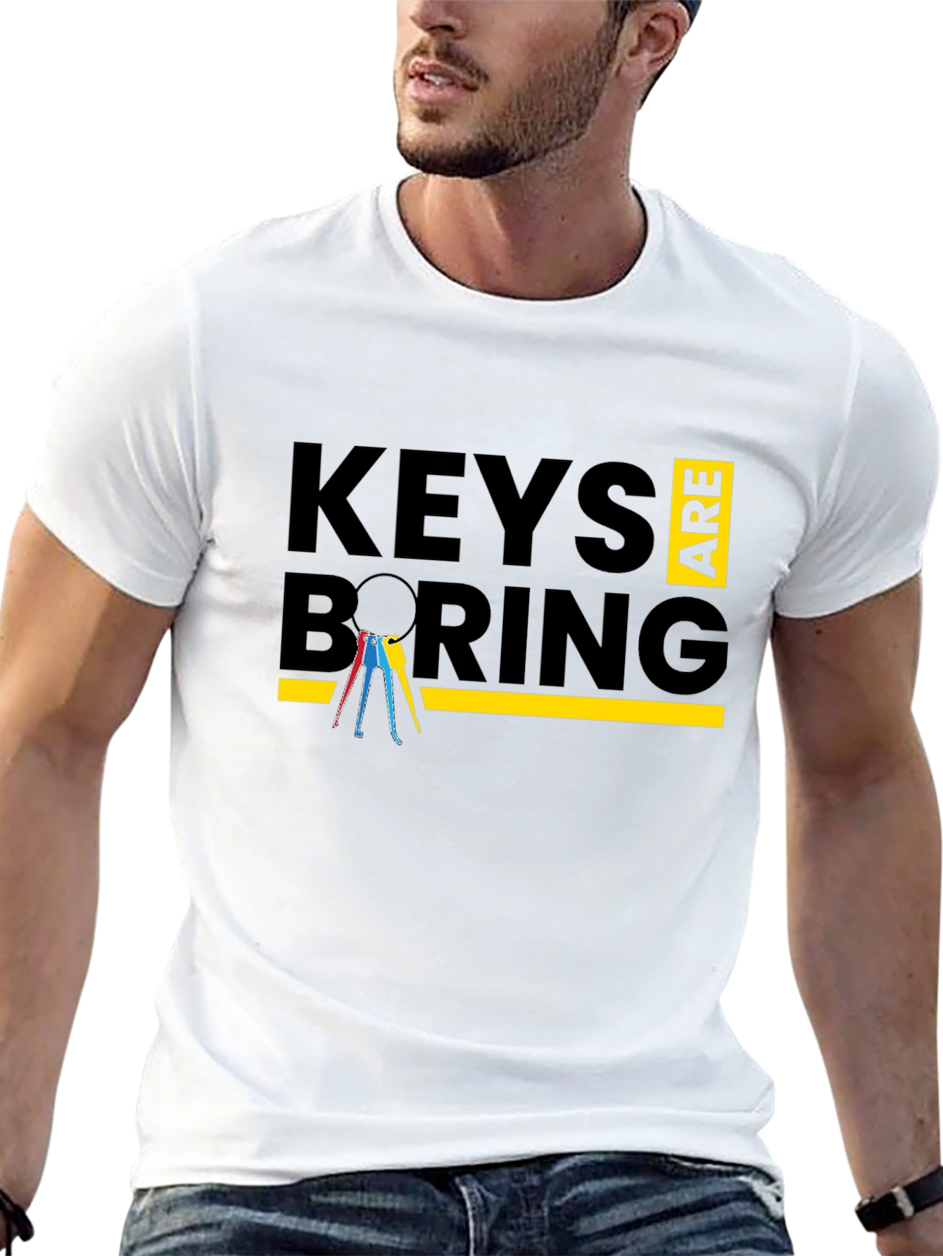 Keys Are Boring Graphic T-Shirt