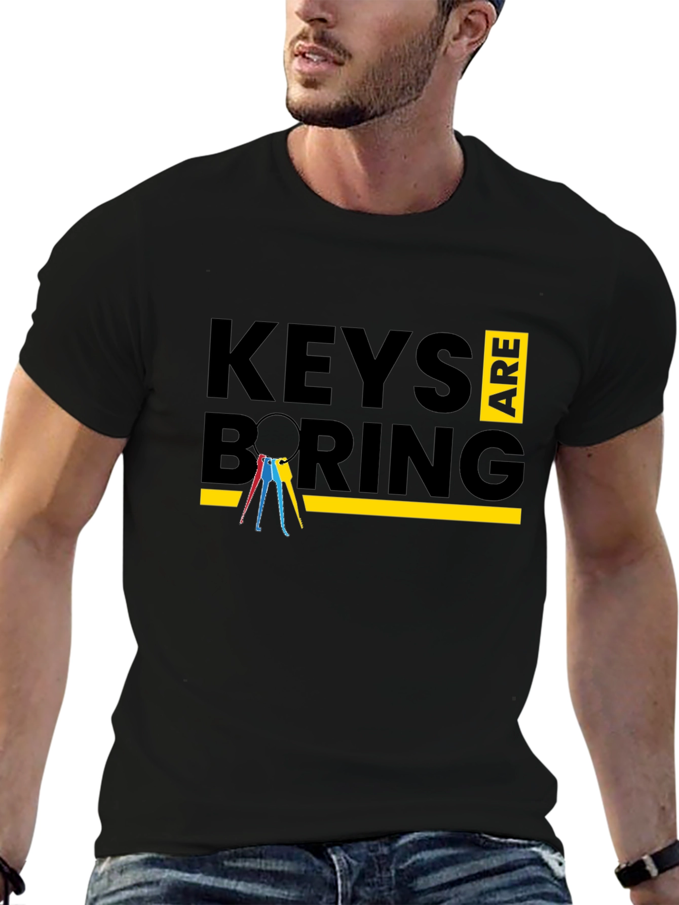 Keys Are Boring Graphic T-Shirt