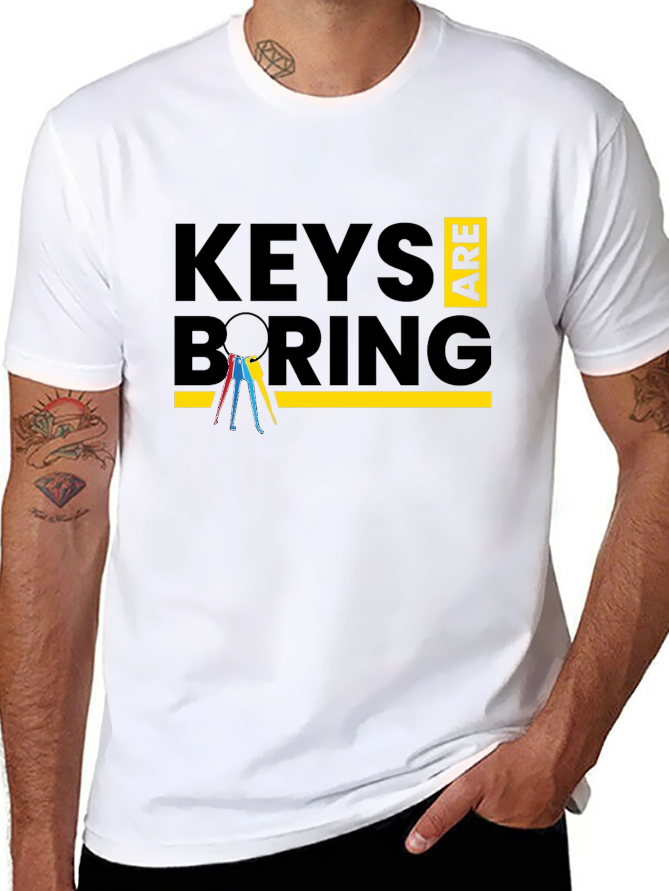 Keys Are Boring Graphic T-Shirt
