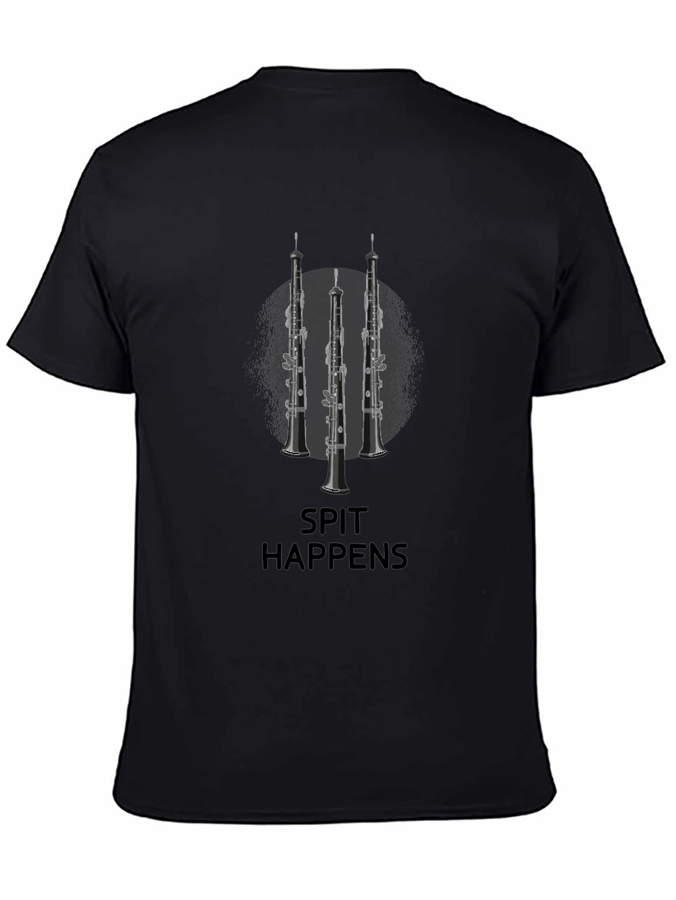 Spit Happens Oboe T-Shirt - Musician Humor Tee