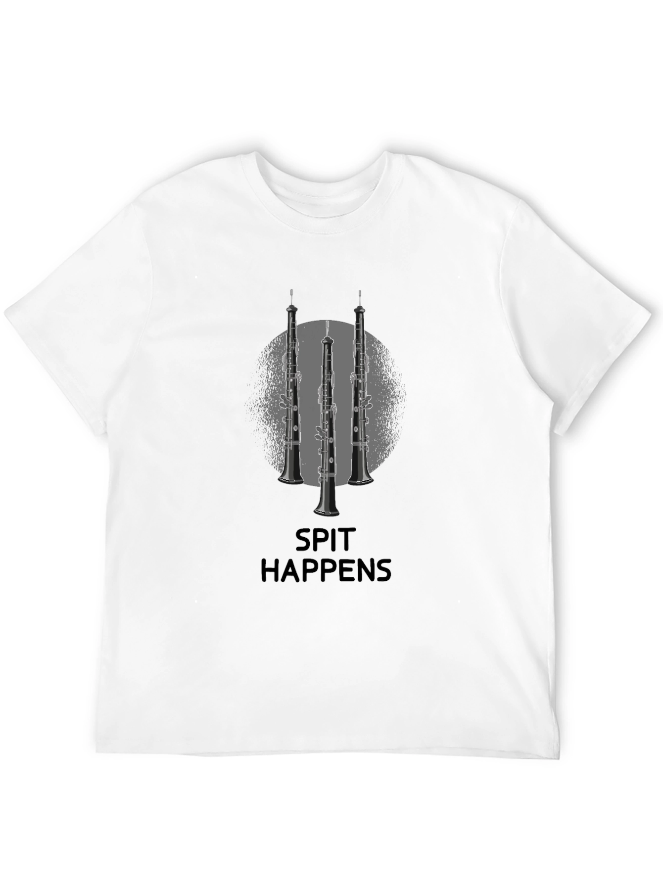 Spit Happens Oboe T-Shirt - Musician Humor Tee