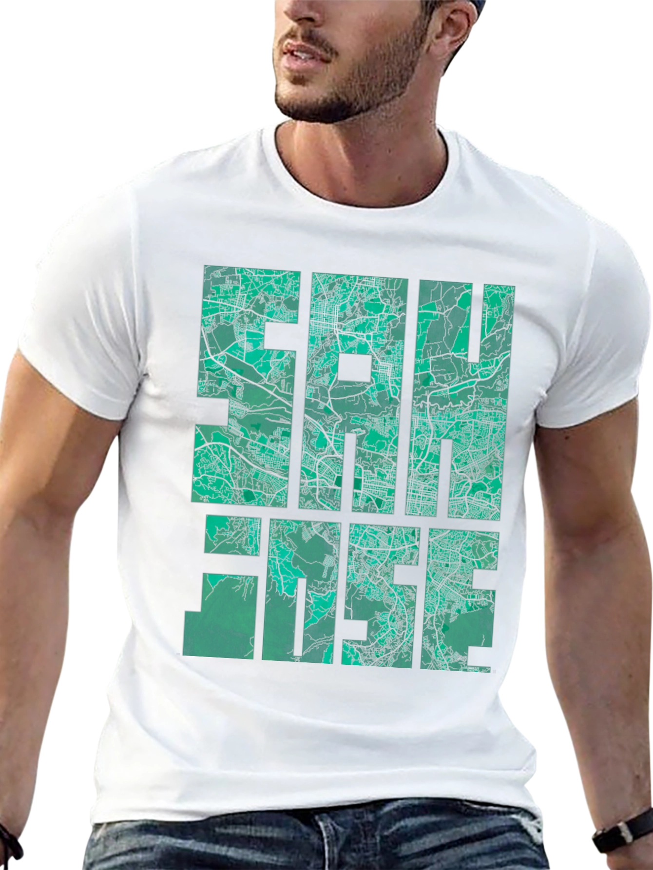 San Jose Map Graphic Tee - Black