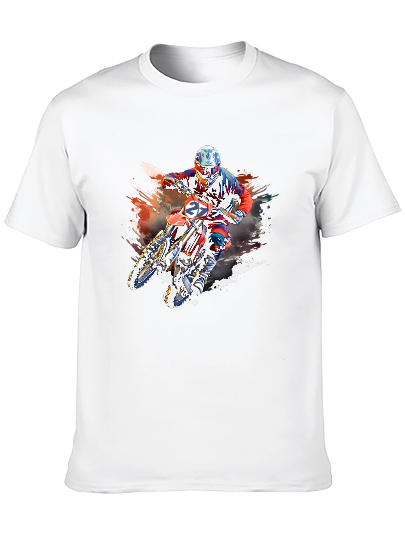 Motocross Rider Graphic Black T-Shirt