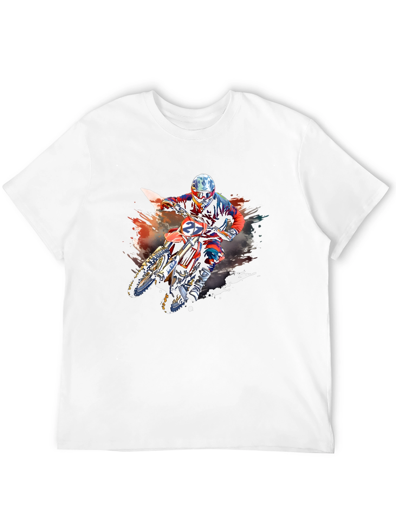 Motocross Rider Graphic Black T-Shirt