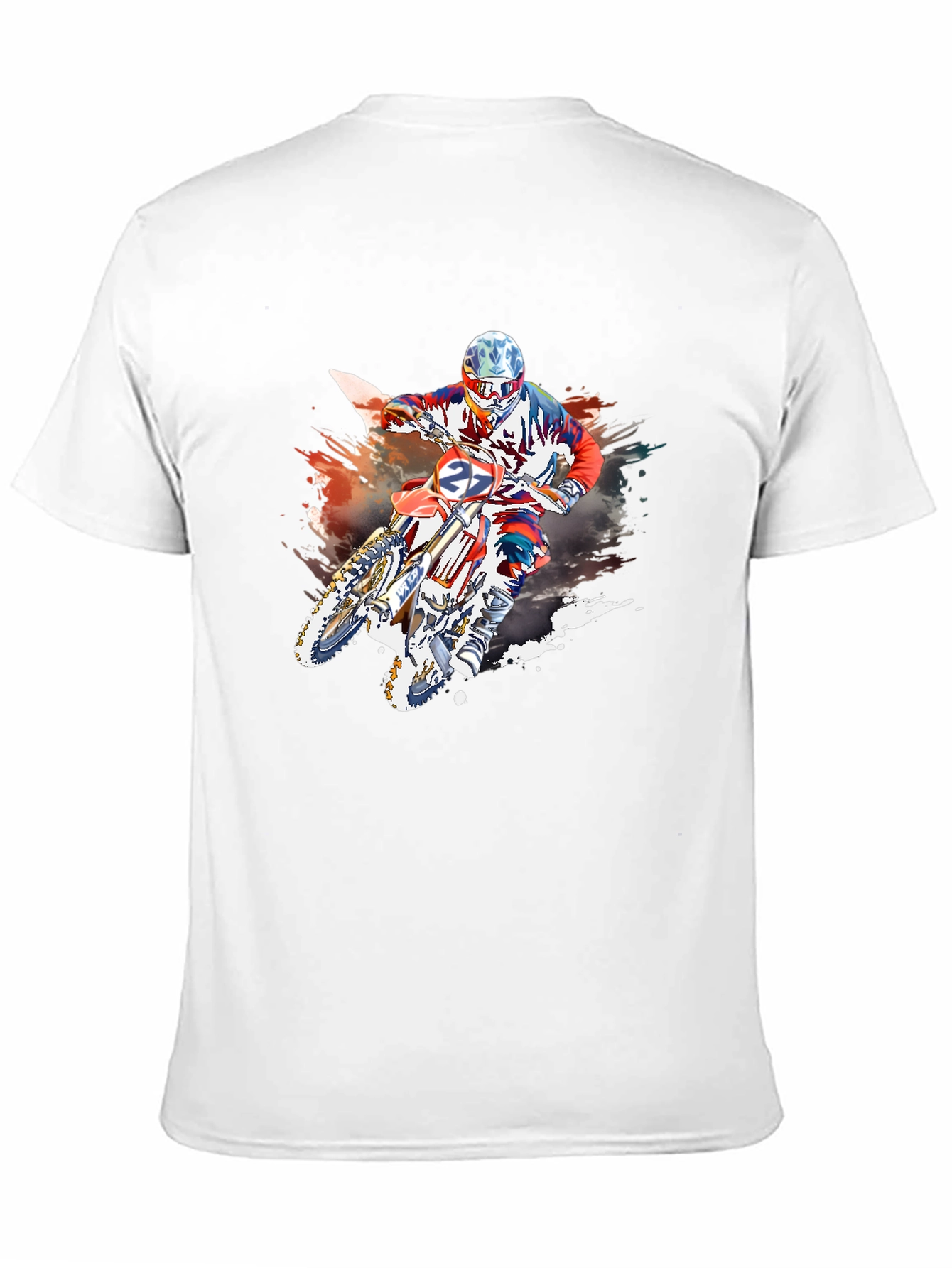 Motocross Rider Graphic Black T-Shirt