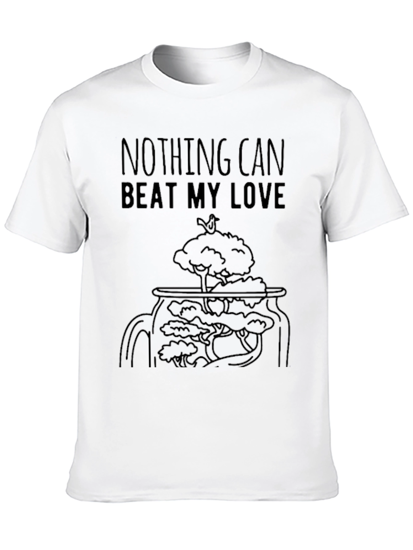 Nothing Can Beat My Love Black Graphic Tee