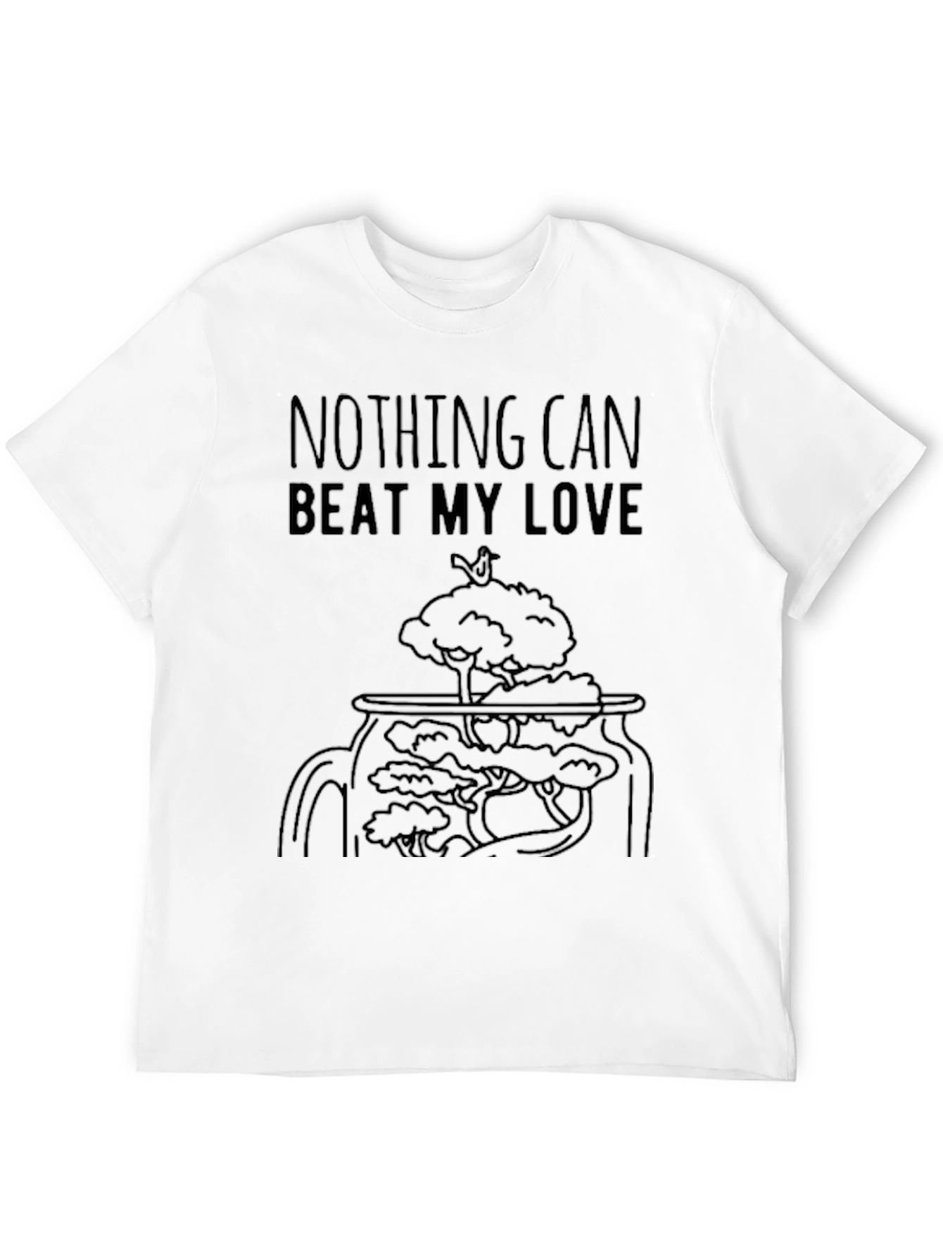 Nothing Can Beat My Love Black Graphic Tee