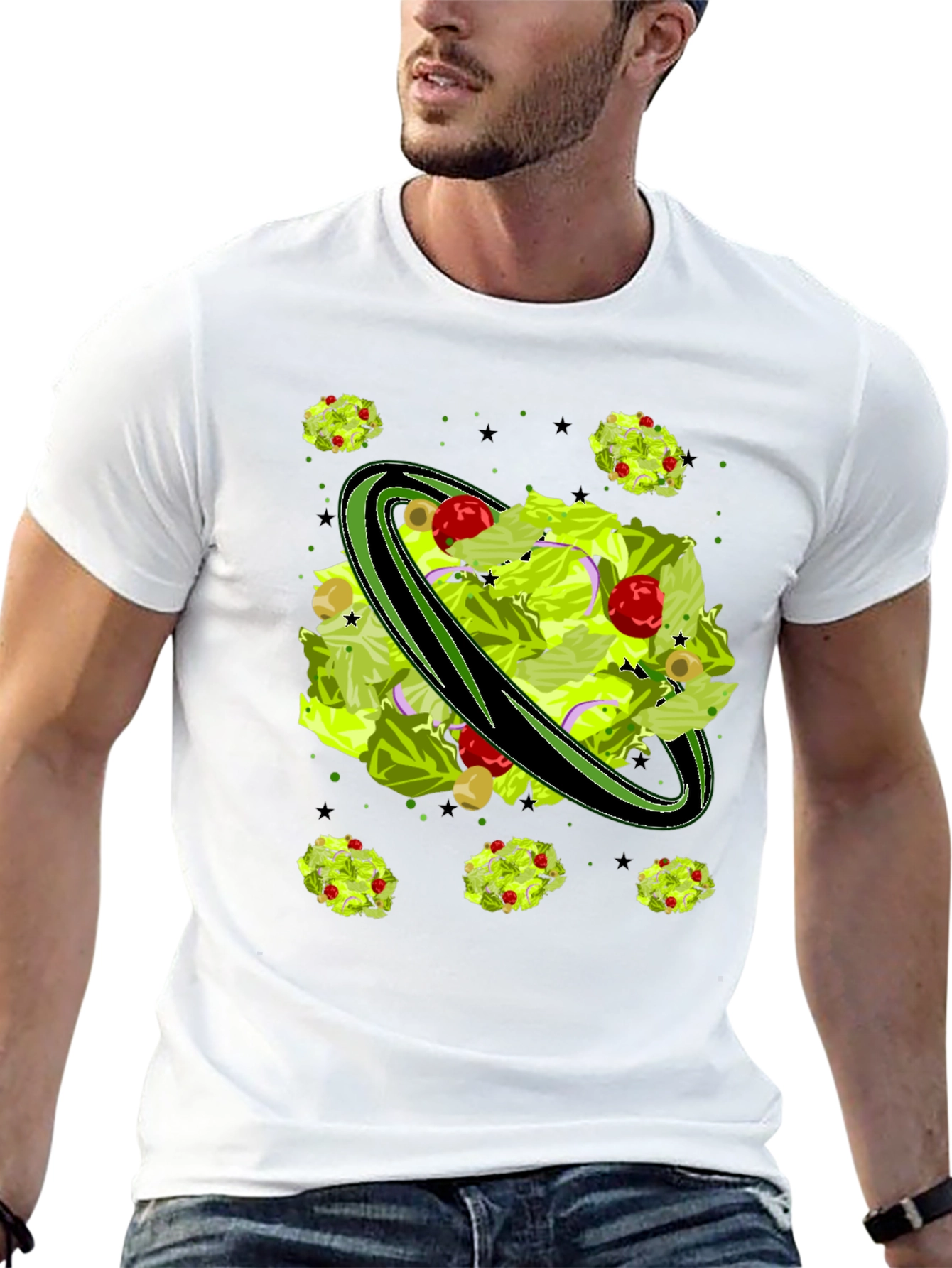 Salad Planet Graphic Tee - Novelty Food Shirt