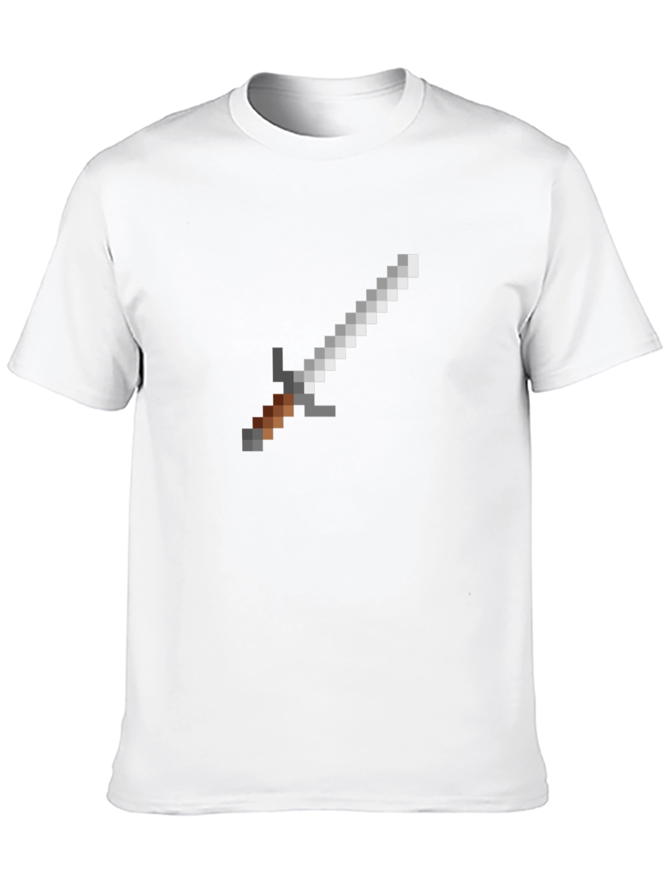 Pixel Sword Graphic T-Shirt - Black