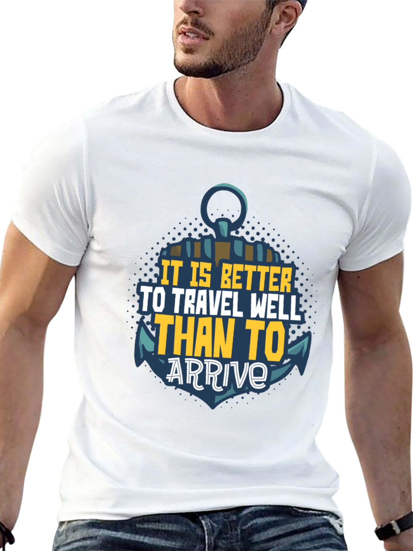 Travel Well Anchor Graphic T-Shirt