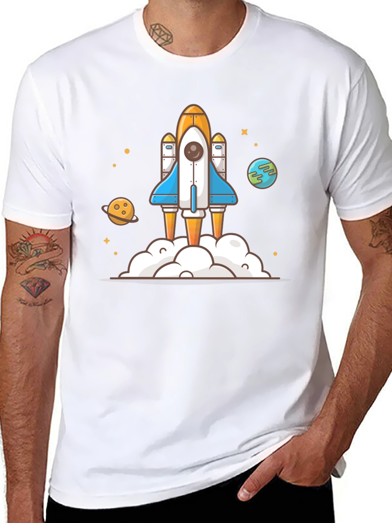 Rocket Launch Graphic Tee - Space Adventure Shirt