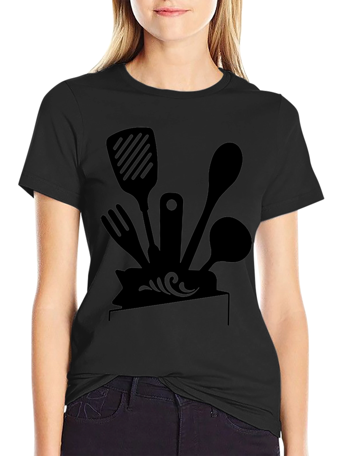 Chefs Kitchen Tool Tee - Black Graphic T-Shirt