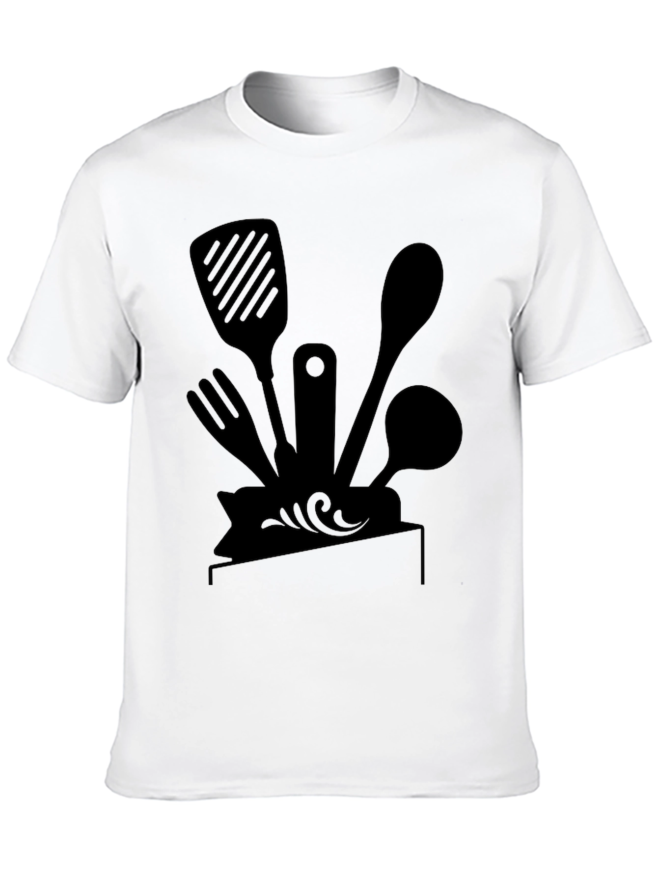 Chefs Kitchen Tool Tee - Black Graphic T-Shirt