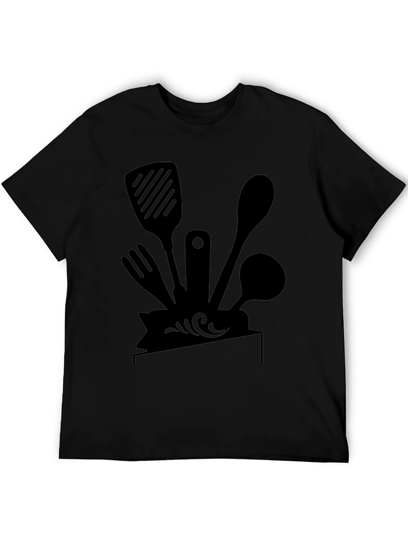 Chefs Kitchen Tool Tee - Black Graphic T-Shirt