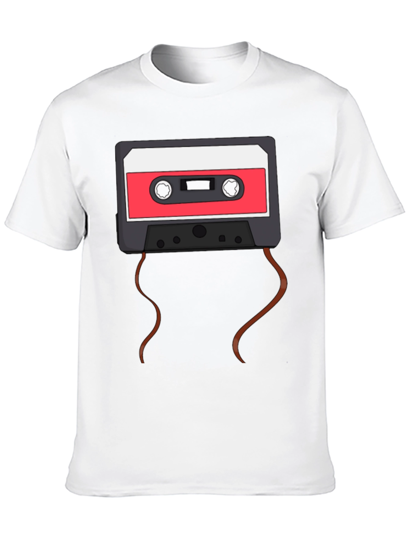 Retro Cassette Tape Graphic T-Shirt - Black