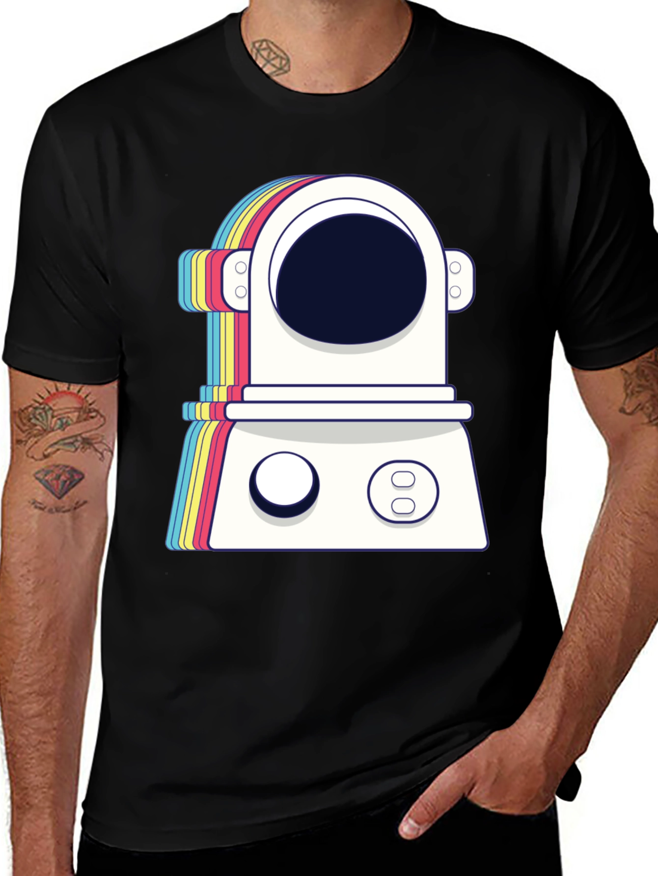 Retro Spaceman Graphic Tee - Trendy Astronaut T-Shirt