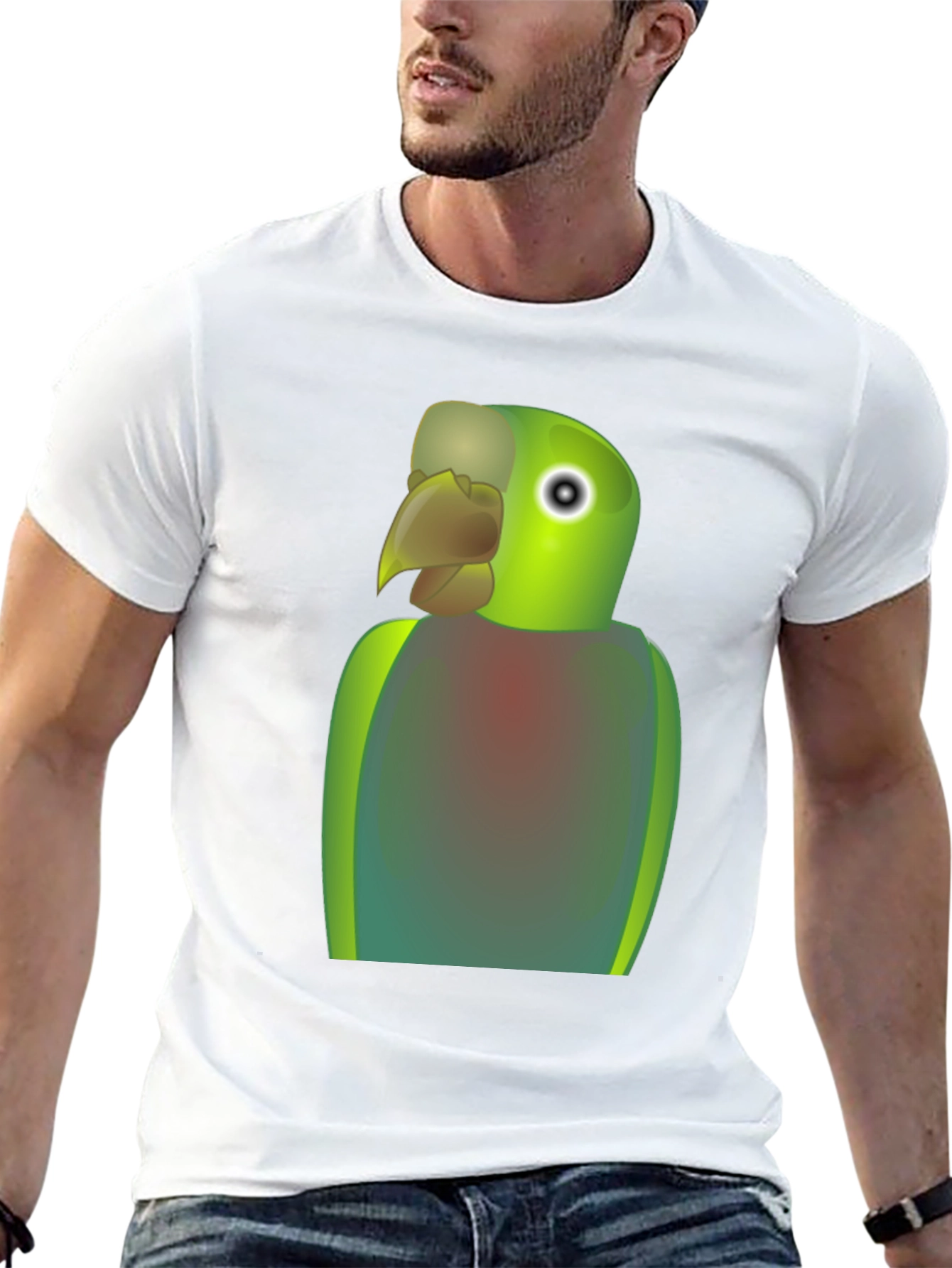 Parrot Graphic T-Shirt - Quirky Bird Lover Tee