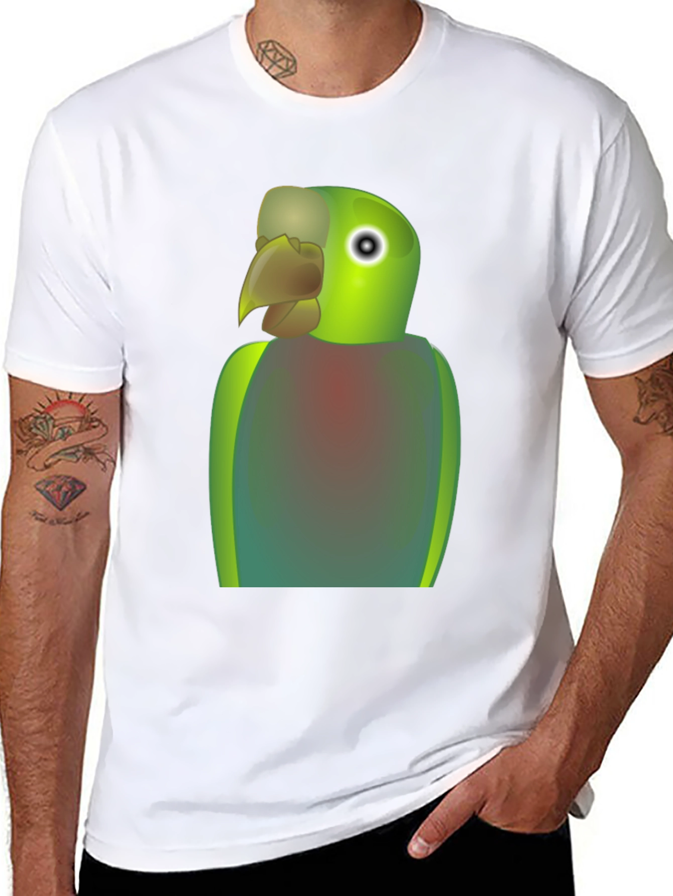 Parrot Graphic T-Shirt - Quirky Bird Lover Tee