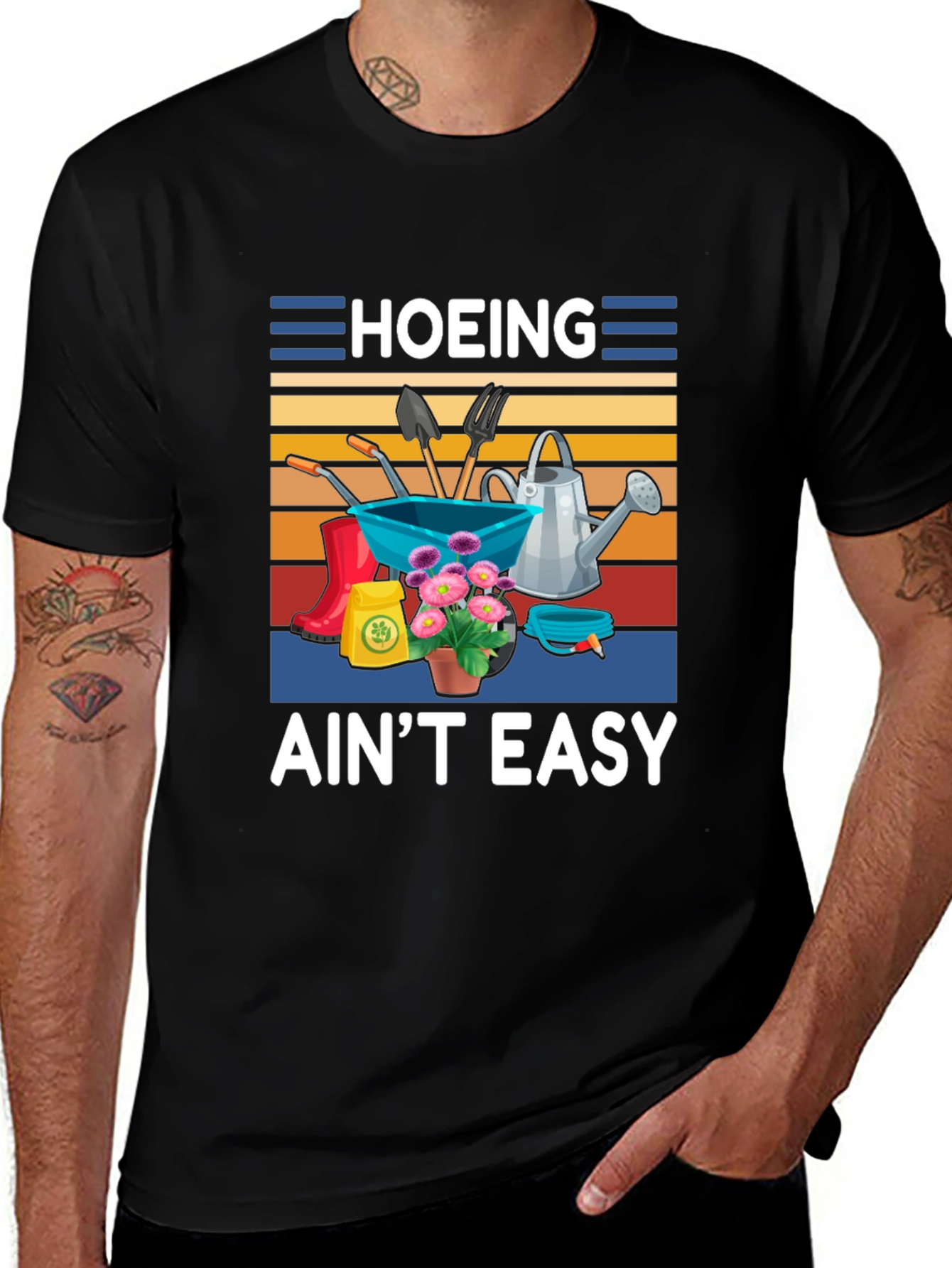 Hoing Aint Easy Gardening T-Shirt