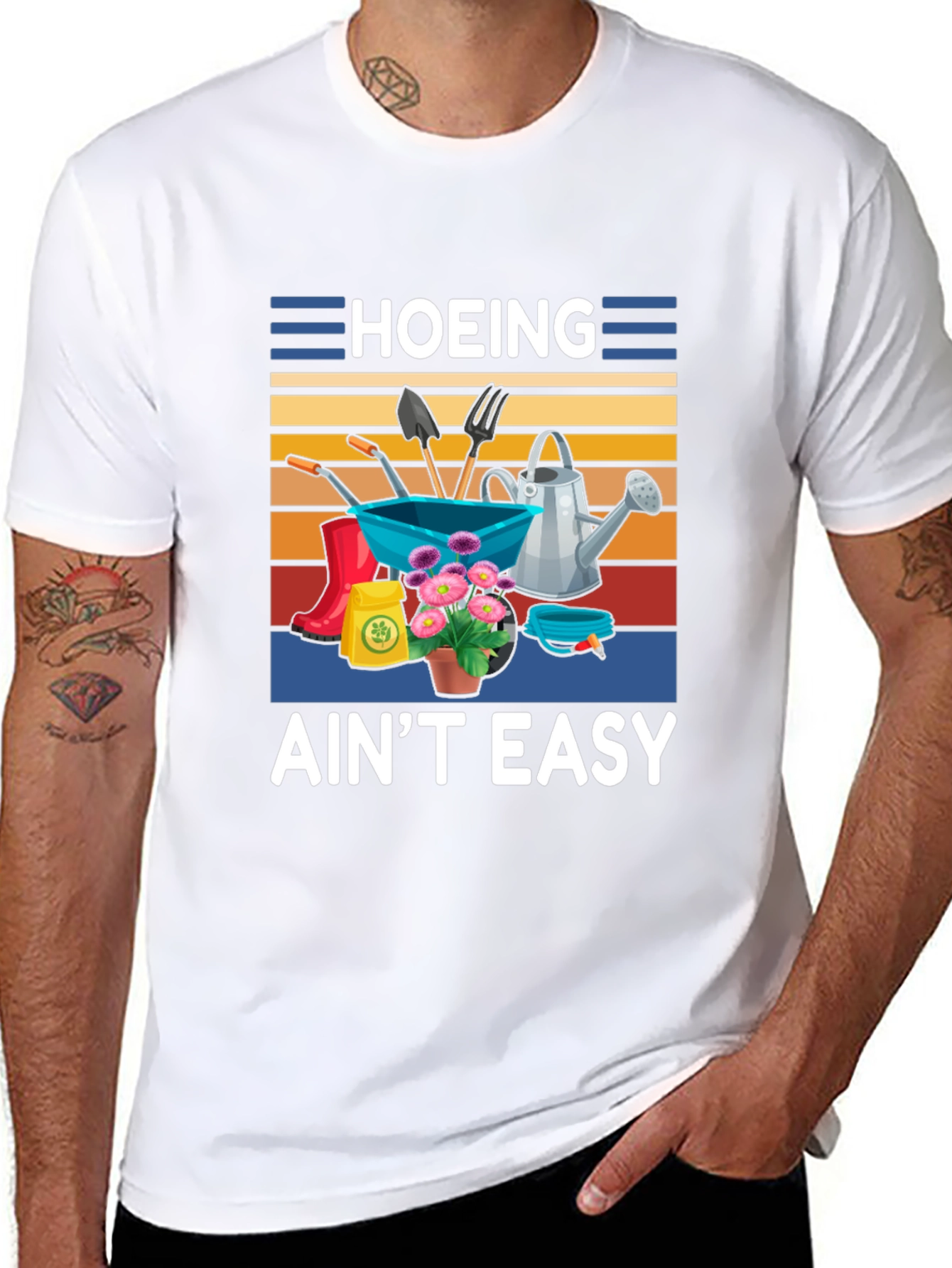 Hoing Aint Easy Gardening T-Shirt