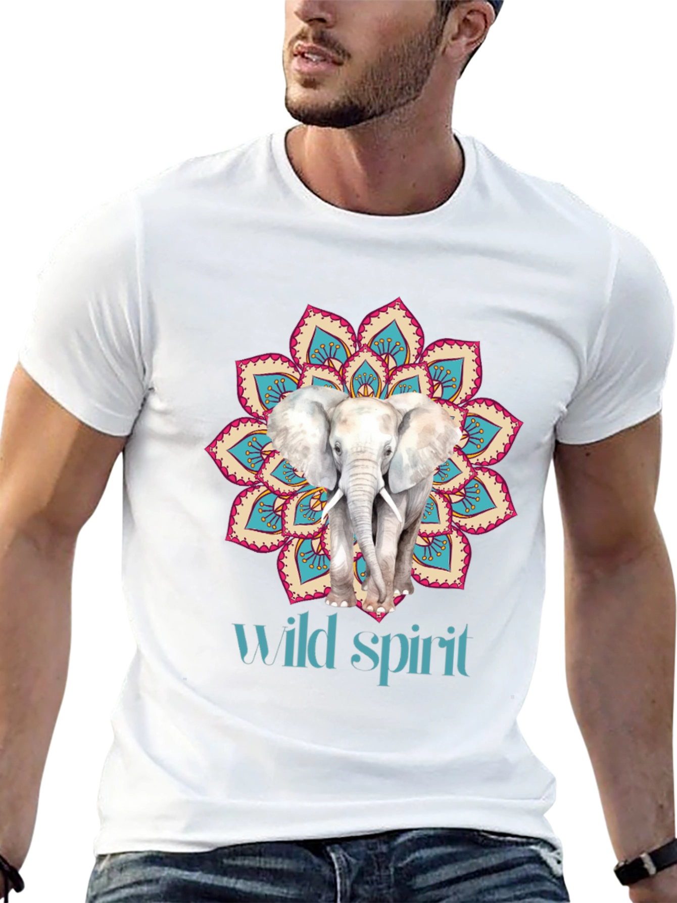 Elephant Mandala Wild Spirit Graphic Tee