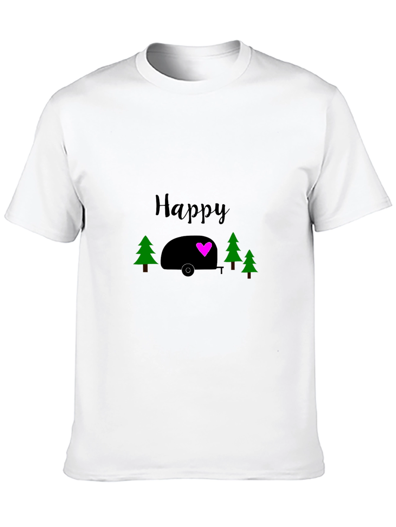 Happy Camper Graphic Tee - Black