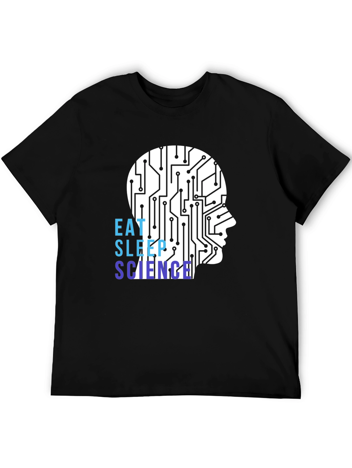 Eat Sleep Science Circuit Brain T-Shirt