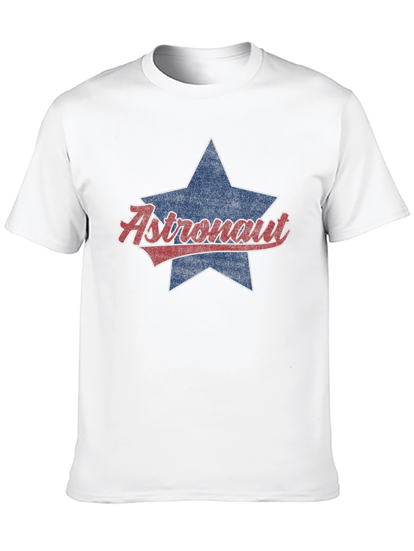 Astronaut Star Graphic Tee - Retro Style Black T-Shirt