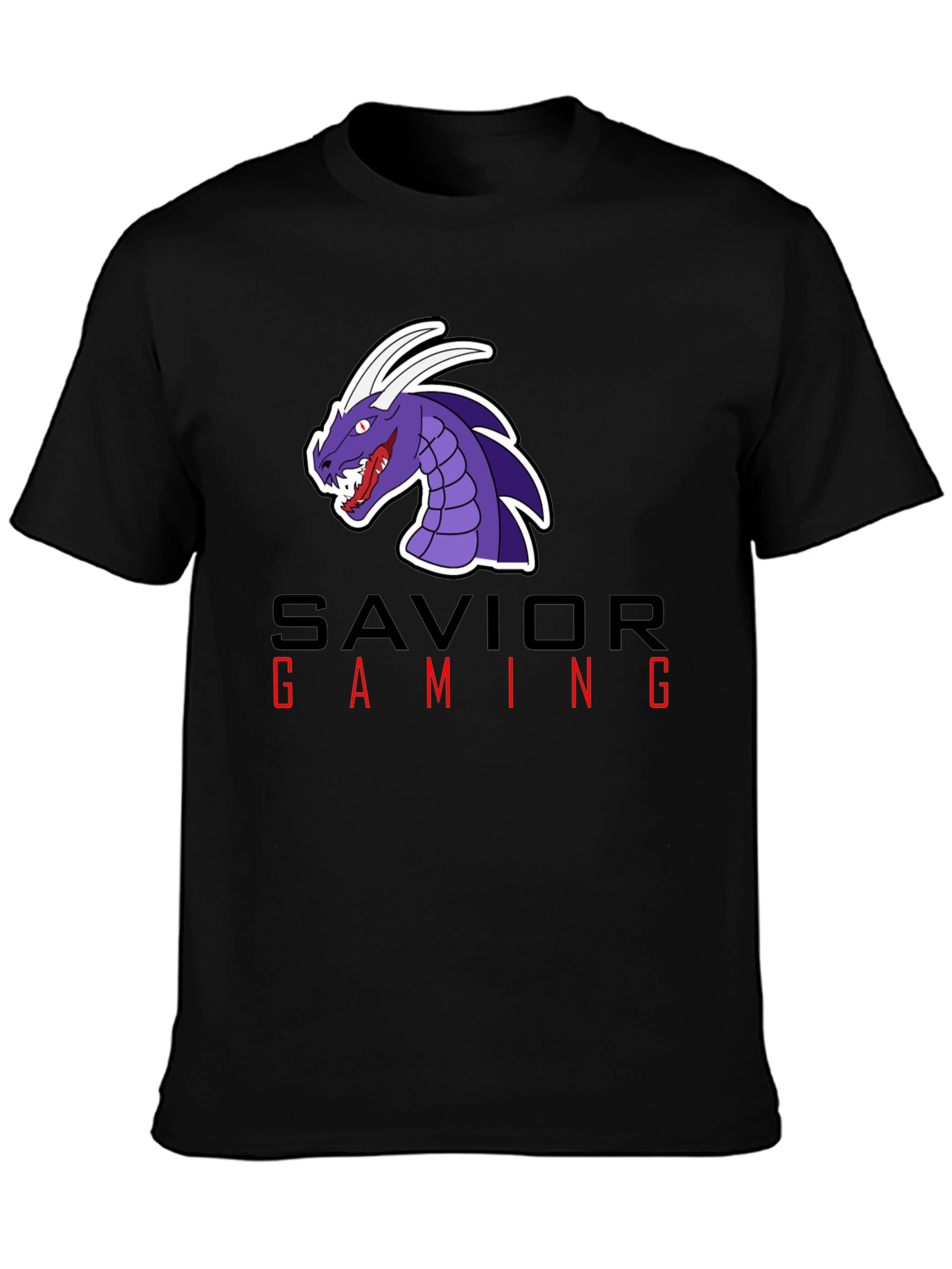 Savior Gaming Graphic Tee - Black Cotton Blend