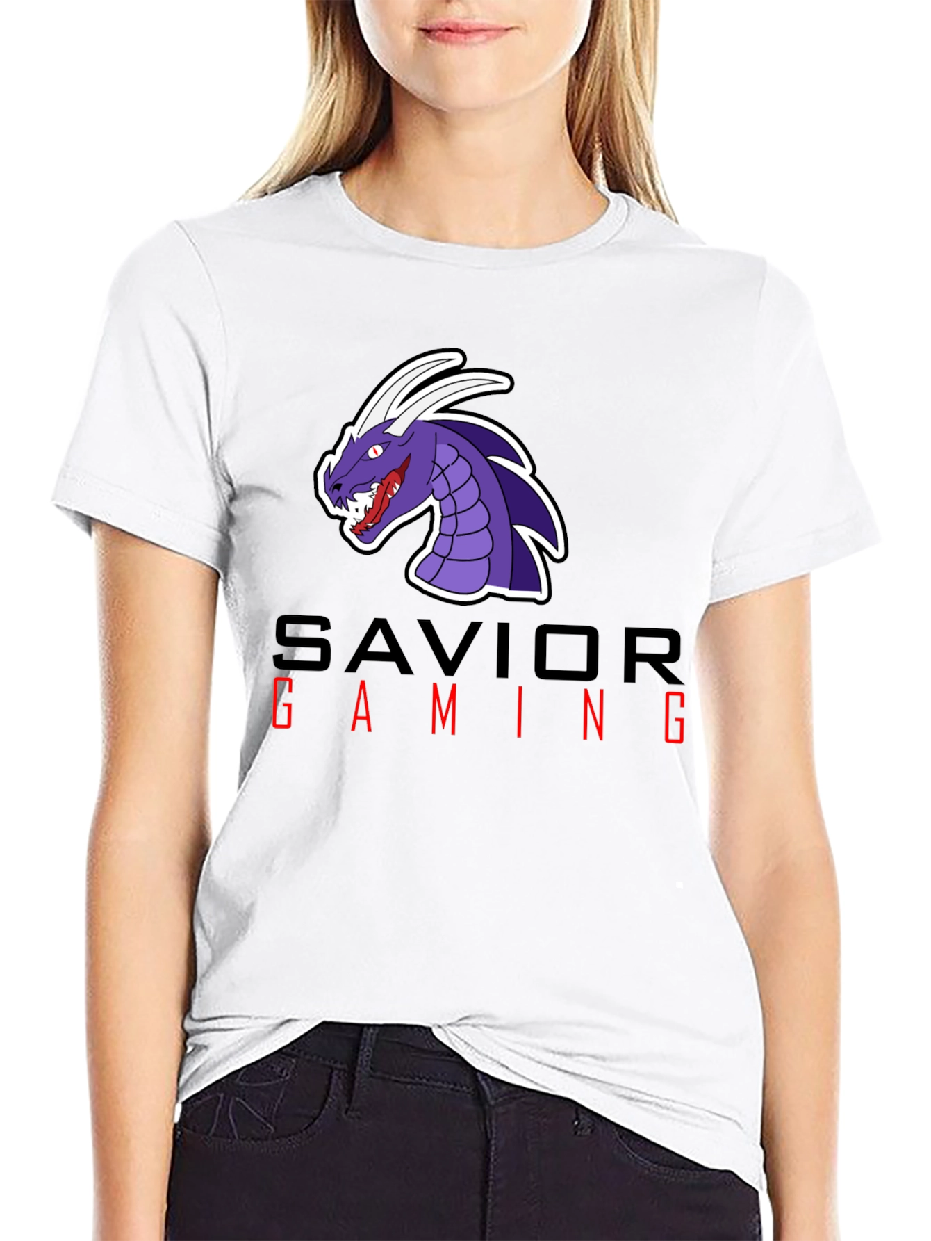 Savior Gaming Graphic Tee - Black Cotton Blend