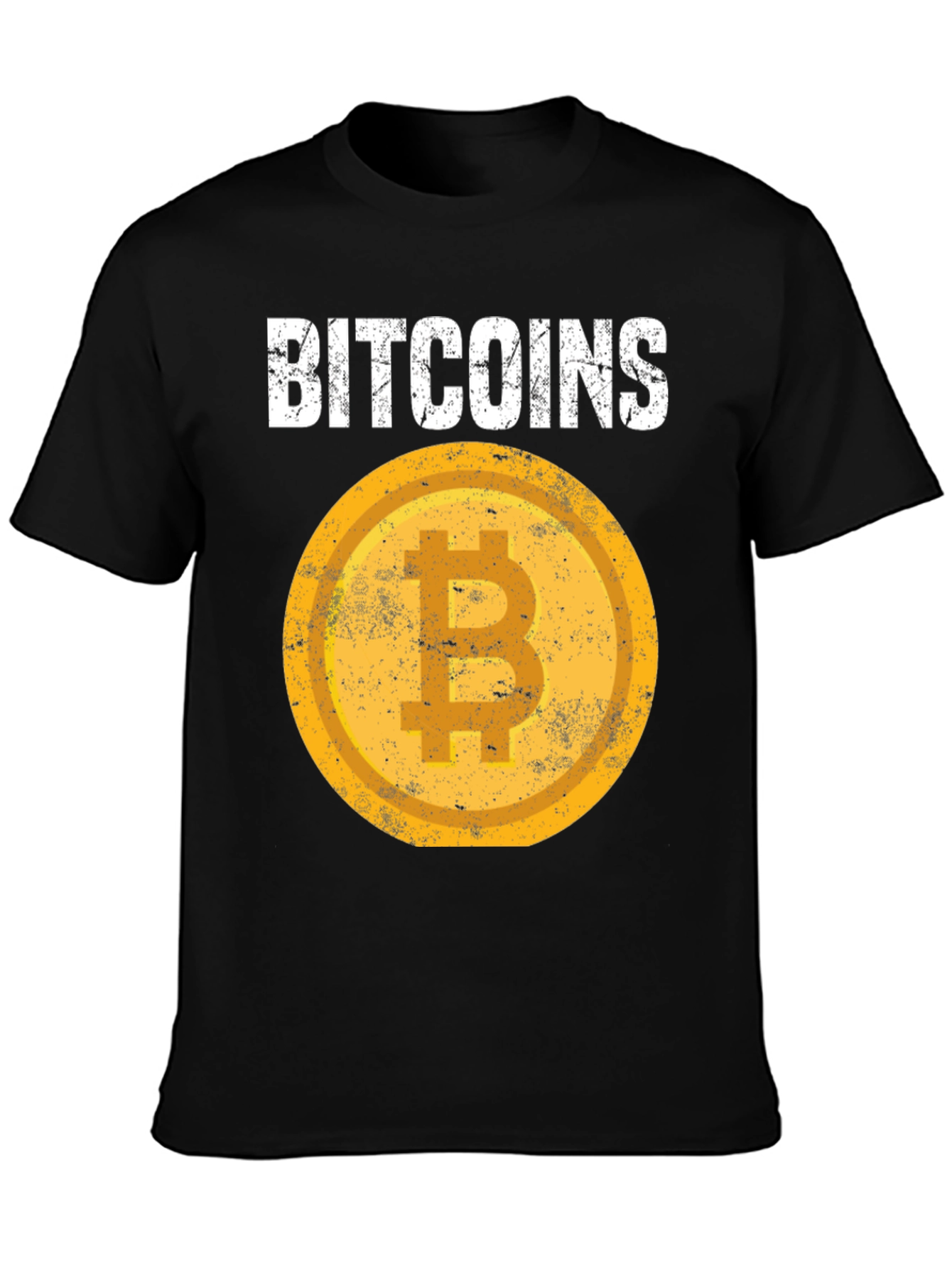 Bitcoin Crypto Tee - Distressed Coin Design