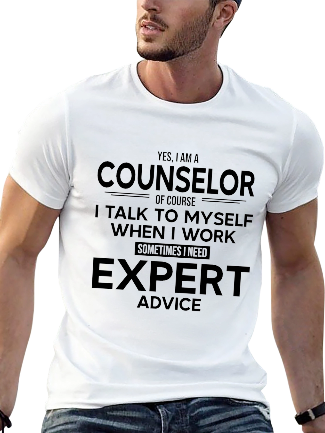 Counselor Expert Advice Graphic Tee - Black