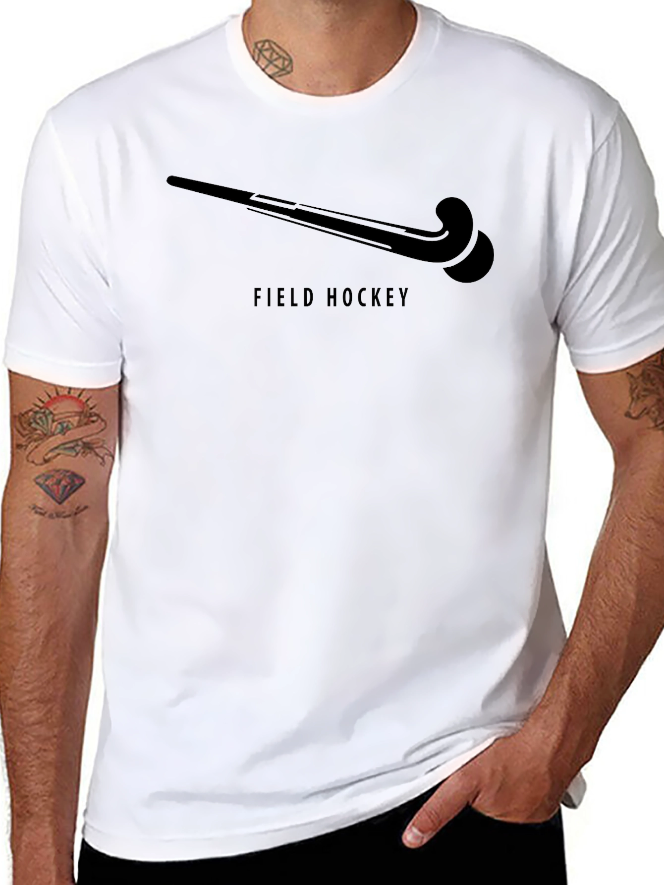 Field Hockey Stick Graphic Tee - Sporty Style